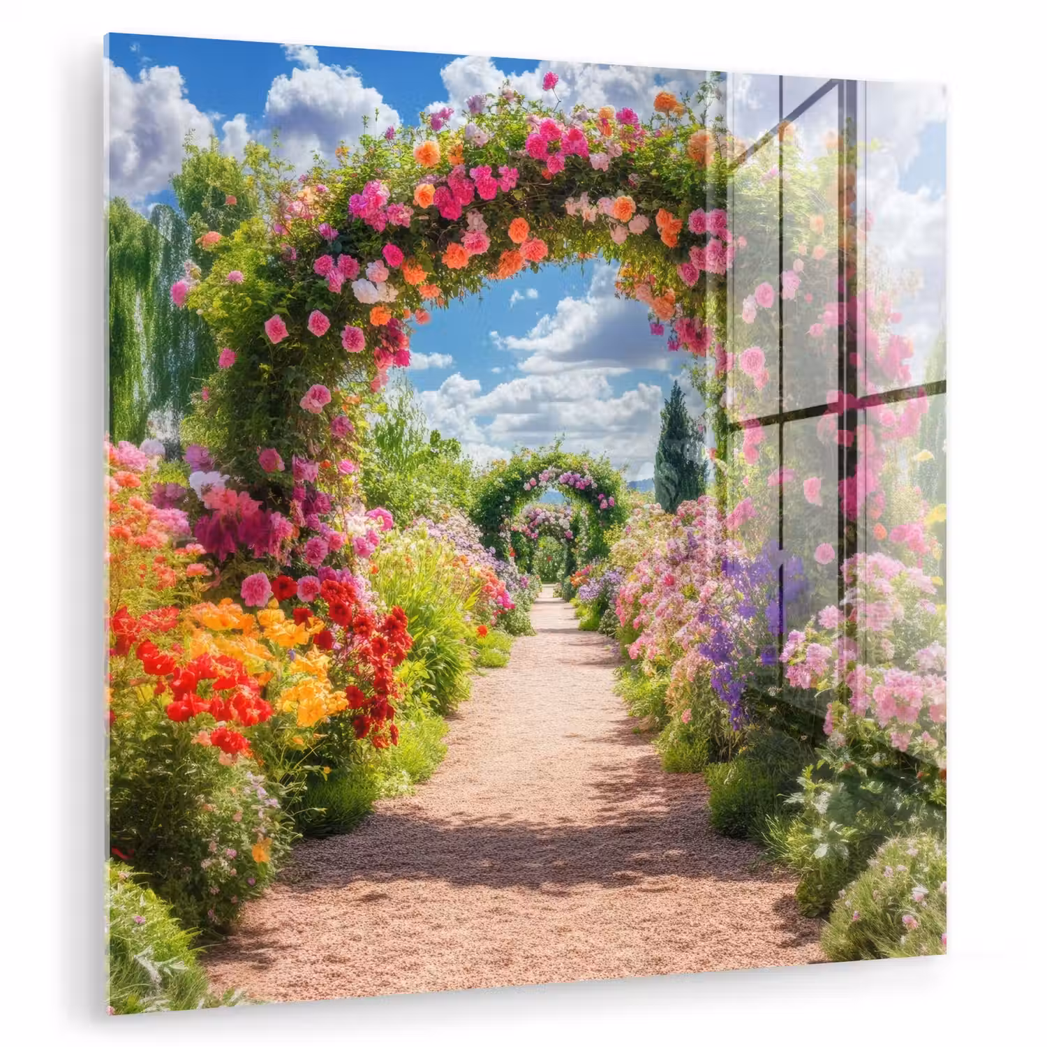 Doorkijk - Bloemen - Kleurrijk - Natuur plexiglas 5mm klein -zzzproduct_nieuw
