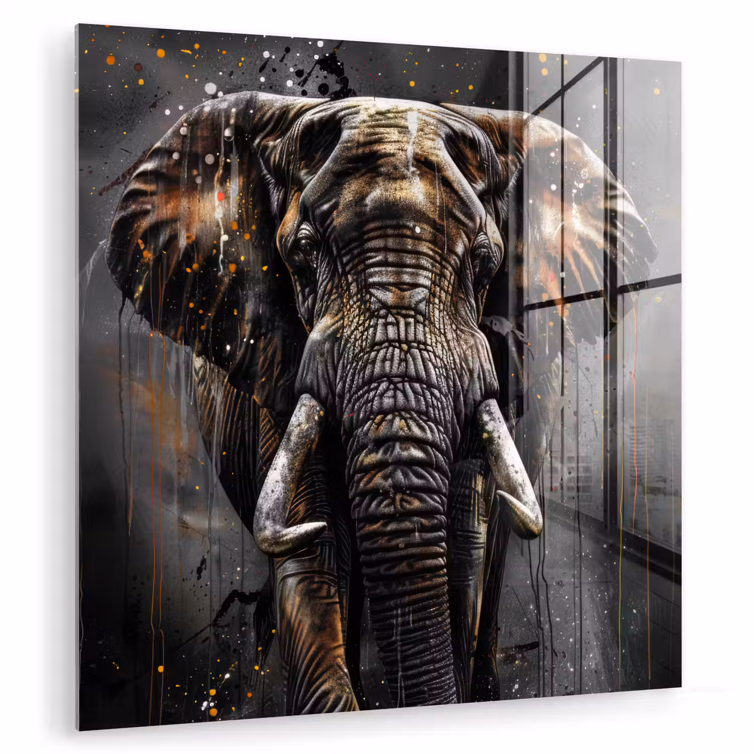 Olifant - Watercolor - Wilde dieren - Luxe plexiglas 5mm klein -zzzproduct_nieuw