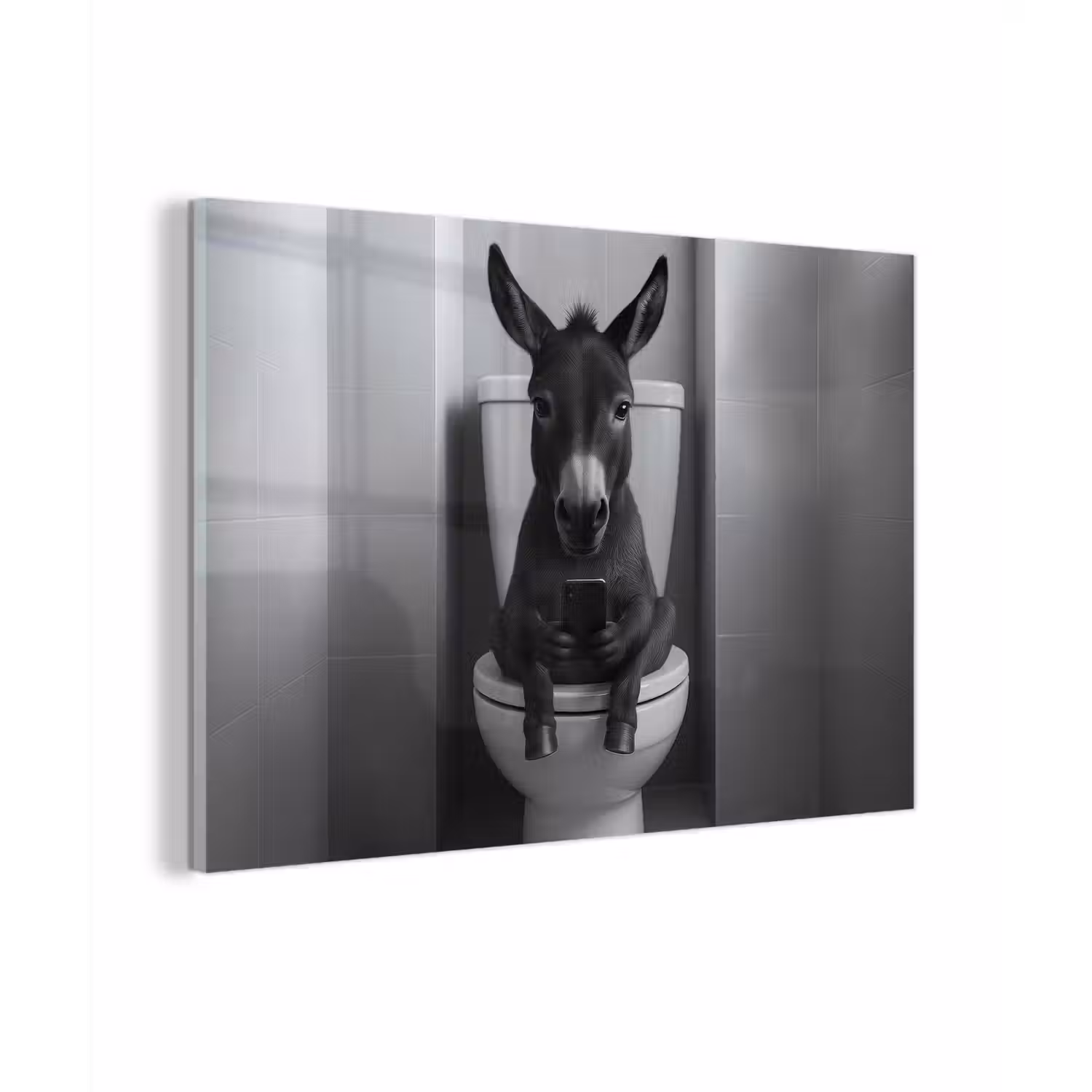 Ezel - Telefoon - Toilet - Zwart - Wit plexiglas 5mm klein -zzzproduct_nieuw