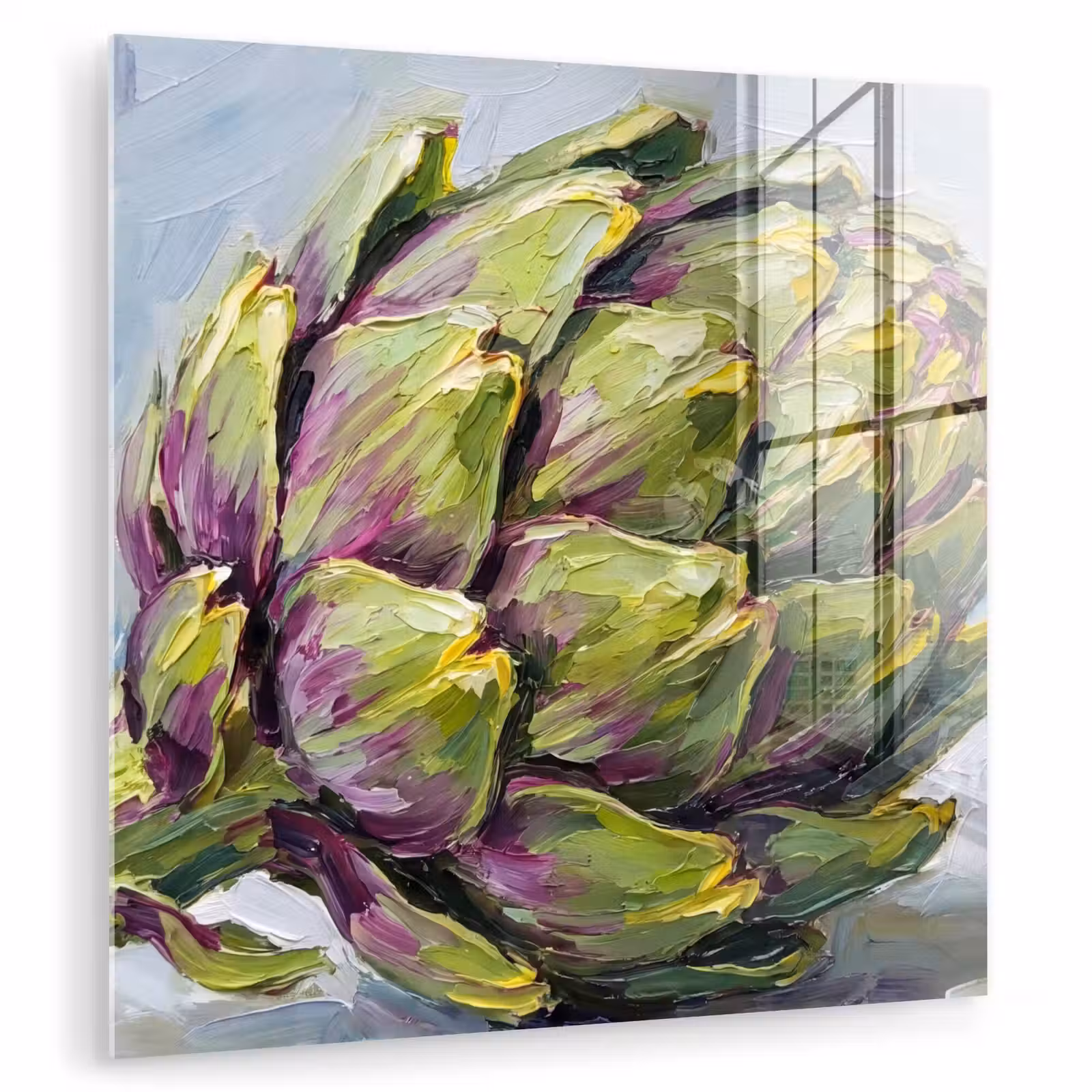 Glasbild - Essen – Artischocke – Modern - Eten - Artisjok - Modern plexiglas 5mm klein