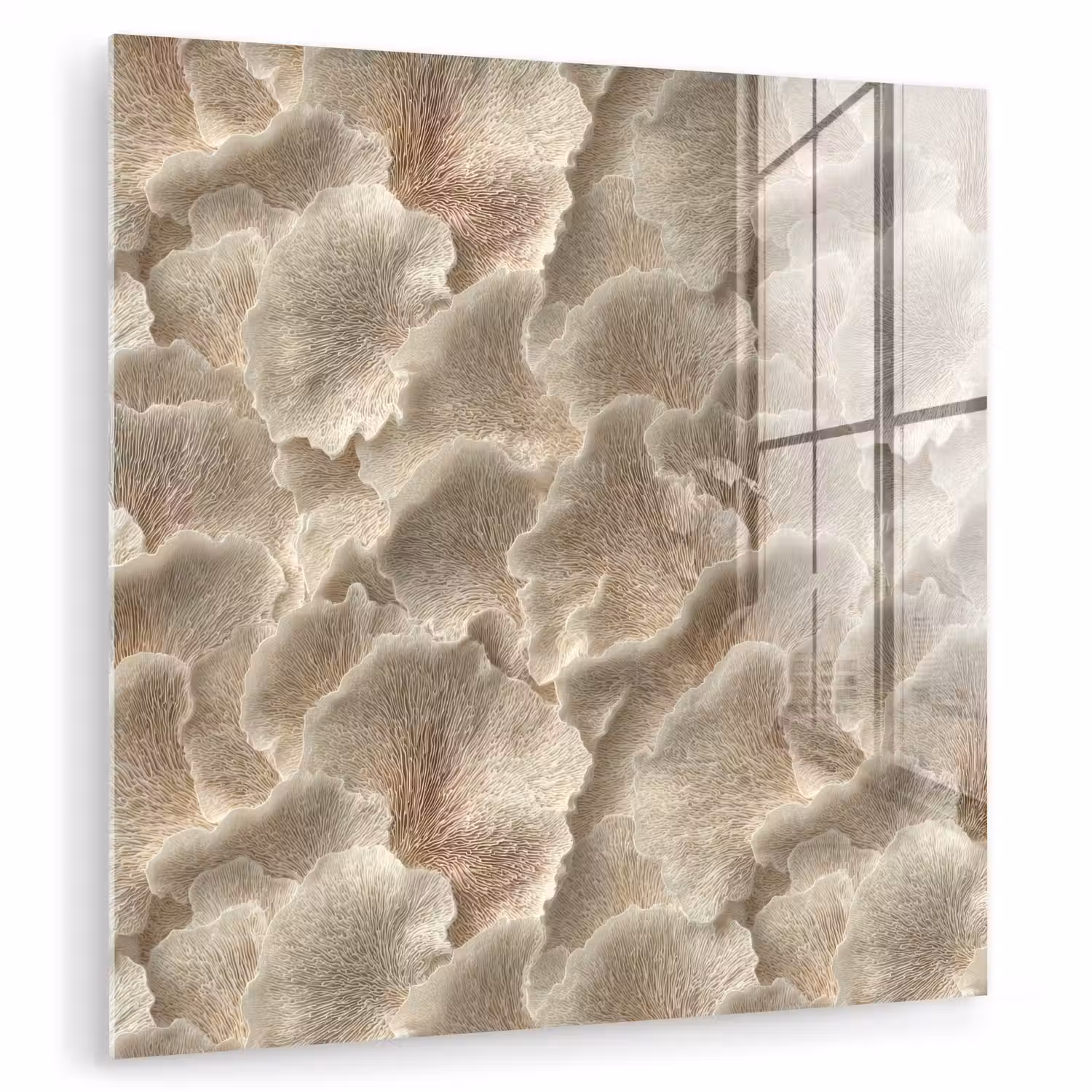 Waaierstructuren - Beige - Vezeltextuur plexiglas 5mm klein 11 -zzzproduct_nieuw