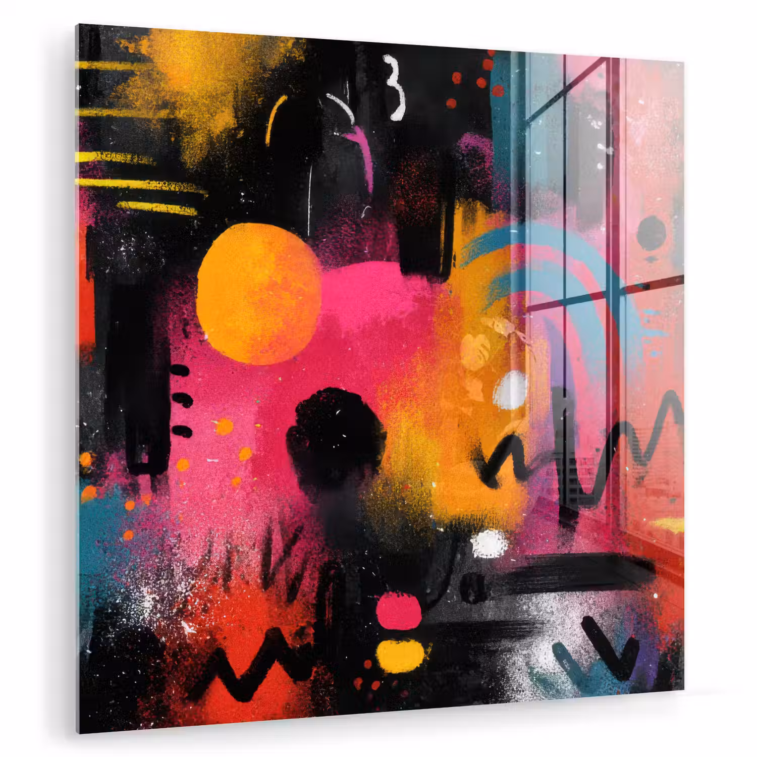 Kleurvlakken - Vormen - Kleurrijk - Abstract plexiglas 5mm klein -zzzproduct_nieuw
