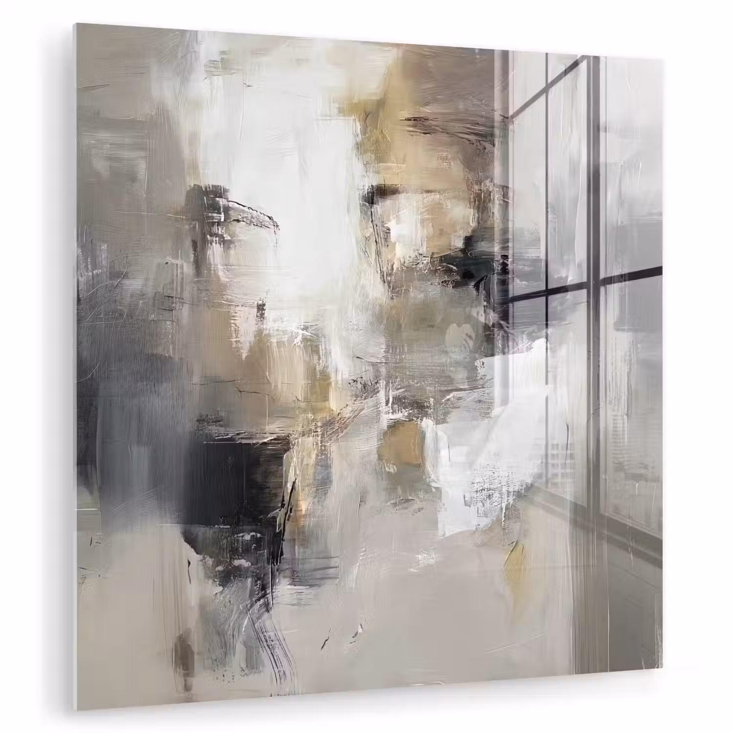 Kleurenpalet - Penseelstreken - Beige - Nevelig plexiglas 5mm klein -zzzproduct_nieuw