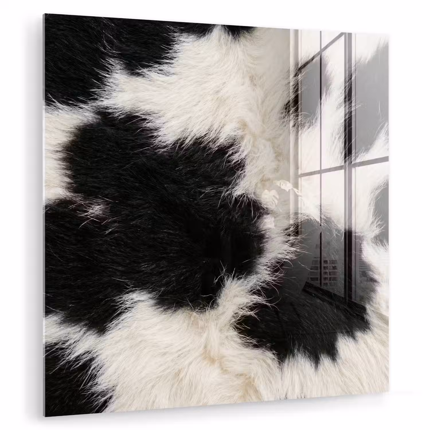 Bont - Textuur - Zwart - Wit plexiglas 5mm klein -zzzproduct_nieuw