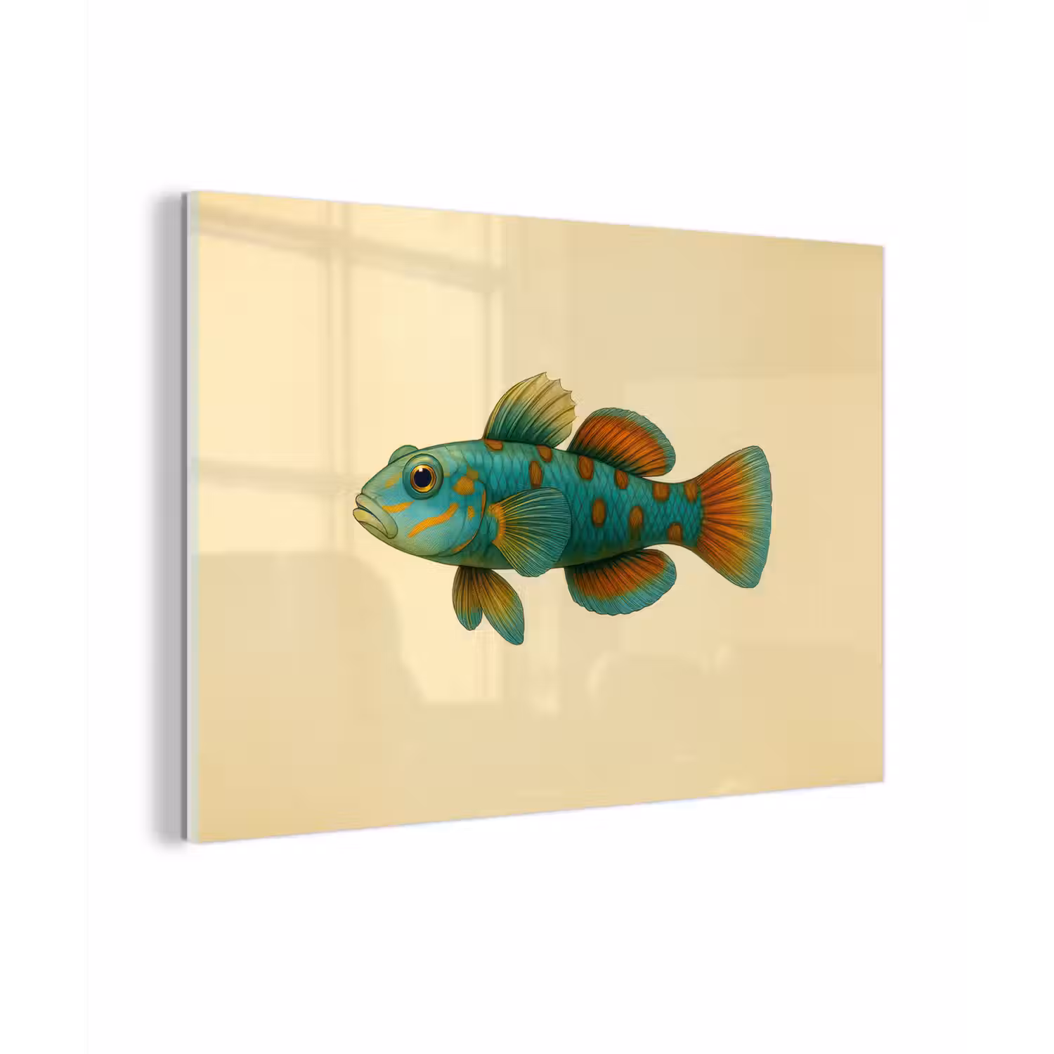 Vis - Blauw - Stippen - Schubben plexiglas 5mm klein -zzzproduct_nieuw