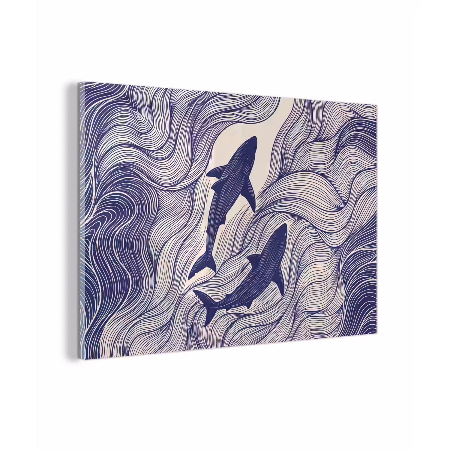 Vis - Oceaan - Lijntekening - Blauw - Dieren plexiglas 5mm klein -zzzproduct_nieuw