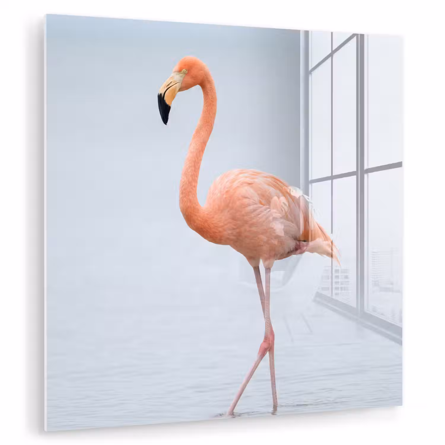 Flamingo - Zee - Roze plexiglas 5mm klein -zzzproduct_nieuw