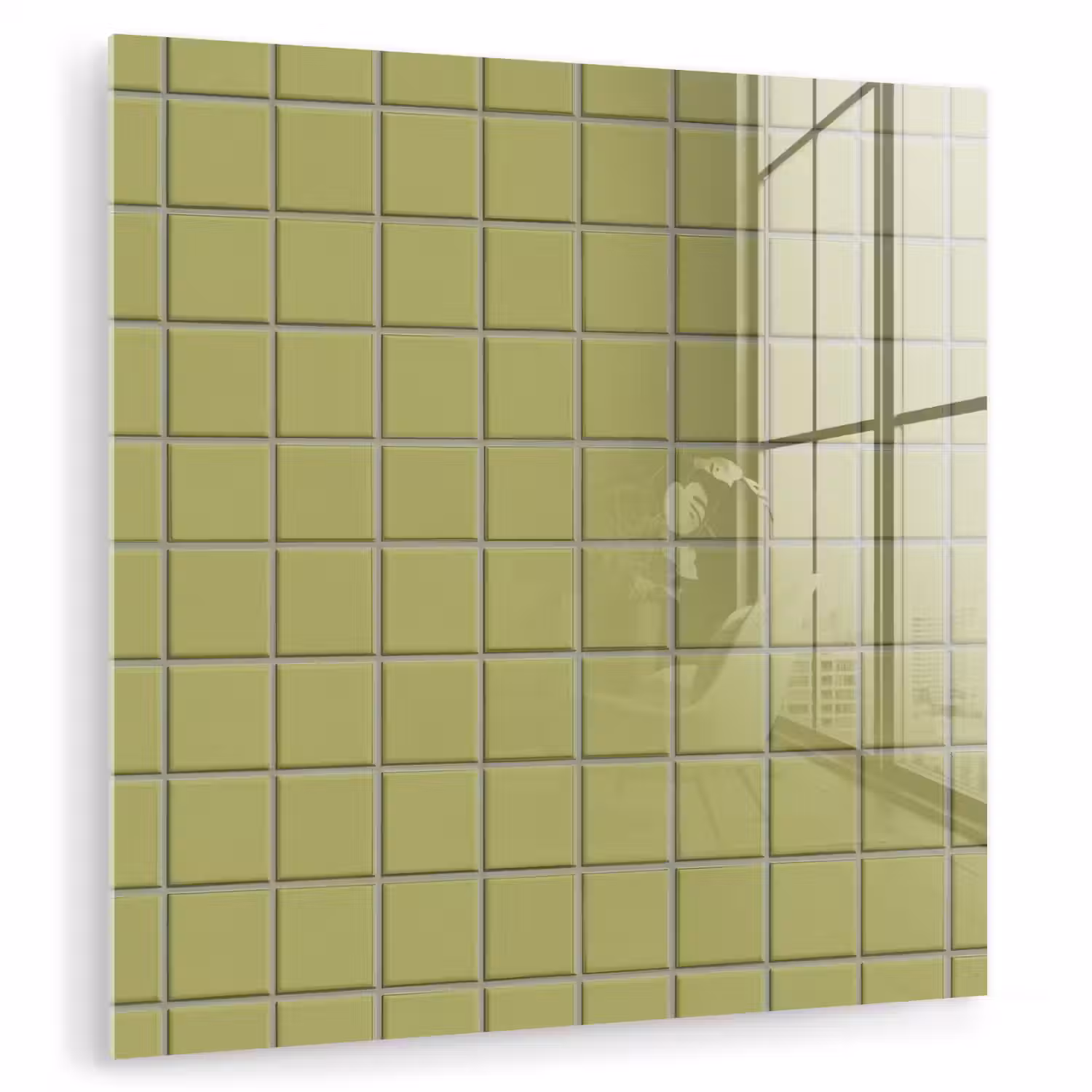 Tegel - Patroon - Olijfgroen plexiglas 5mm klein 11 -zzzproduct_nieuw