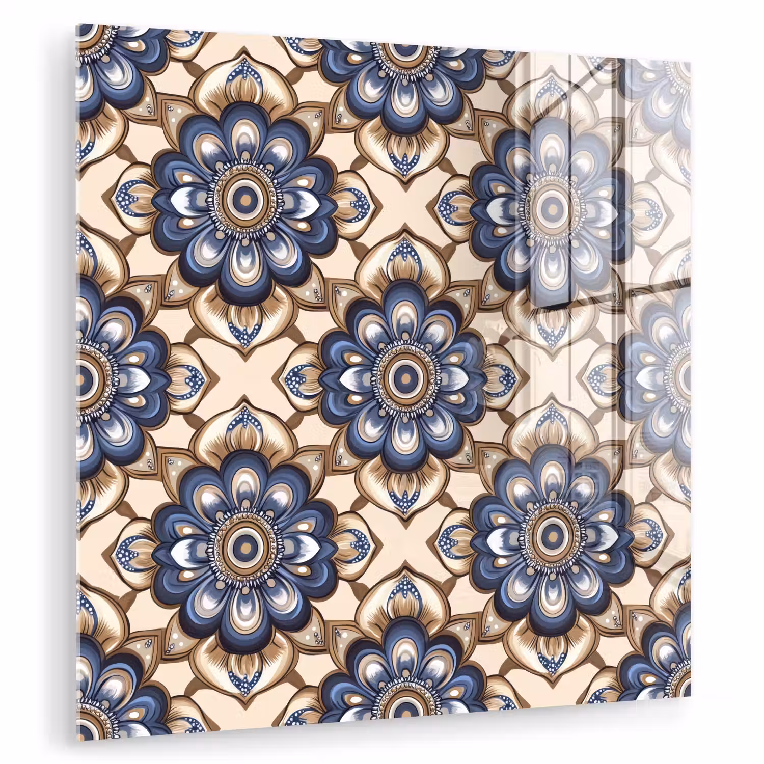 Floraal - Ornament - Blauw plexiglas 5mm klein 11 -zzzproduct_nieuw