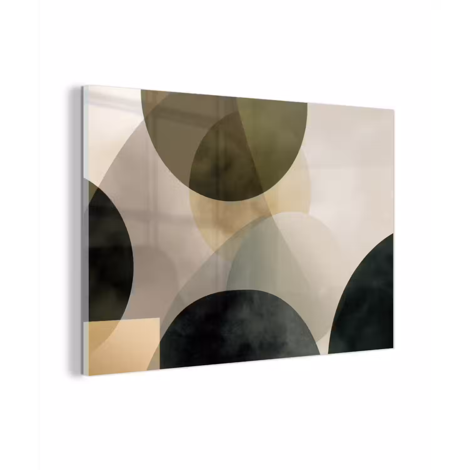 Vlakken - Abstract - Beige - Cirkels plexiglas 5mm klein -zzzproduct_nieuw