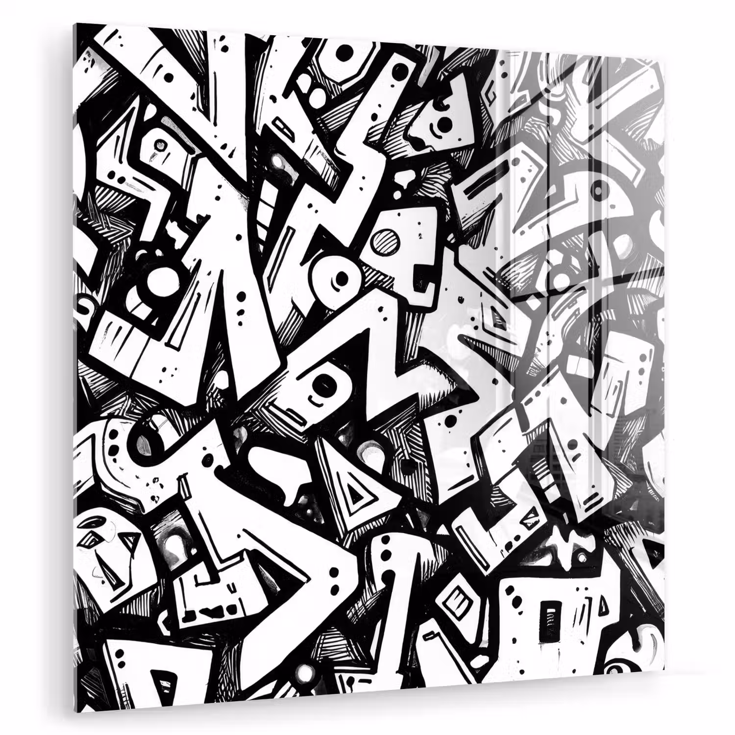 Vormen - Letters - Graffiti - Zwart plexiglas 5mm klein -zzzproduct_nieuw