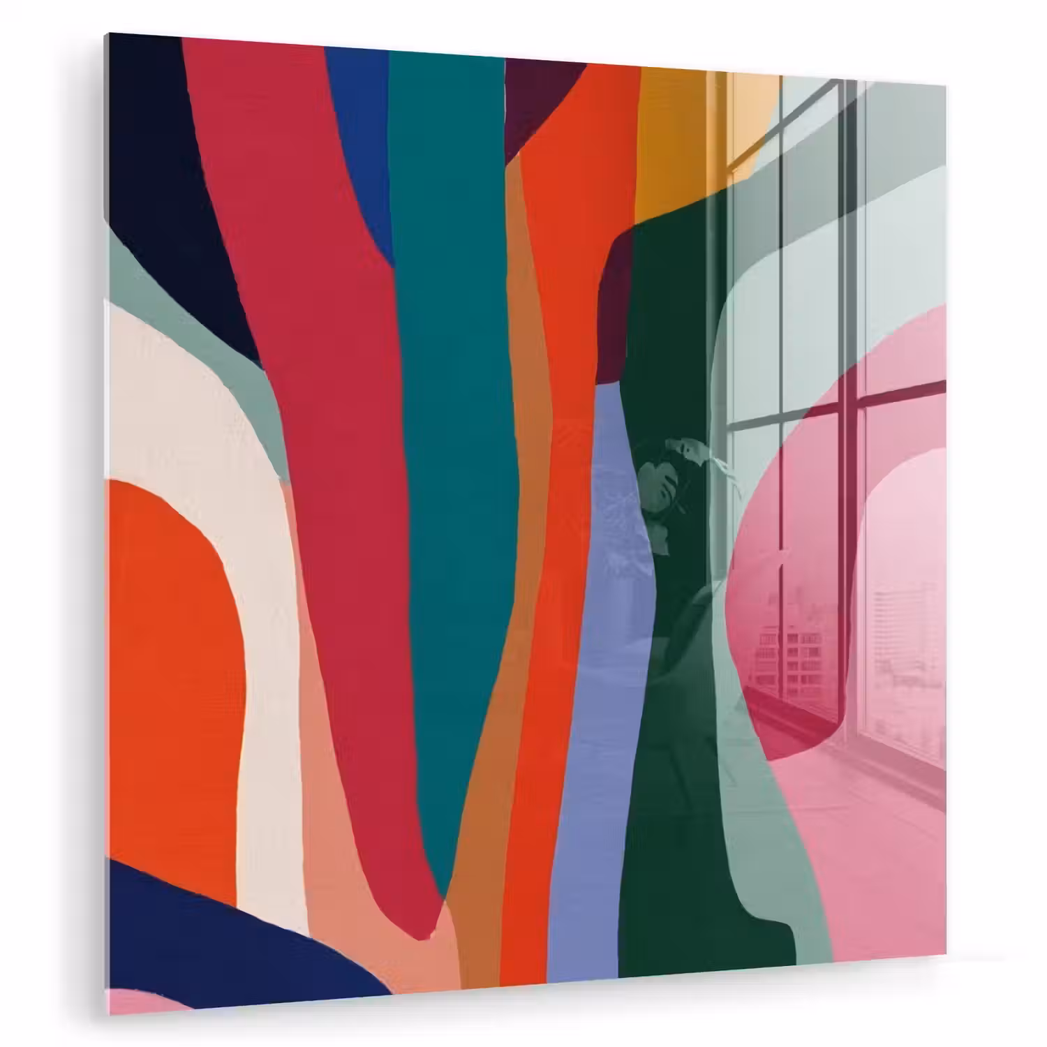 Vormen - Bochten - Kleurrijk - Abstract plexiglas 5mm klein -zzzproduct_nieuw