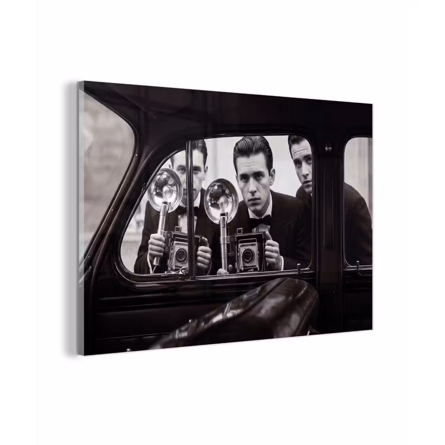 Fotograaf - Camera - Vintage - Journalistiek - Zwart-wit plexiglas 5mm klein -zzzproduct_nieuw