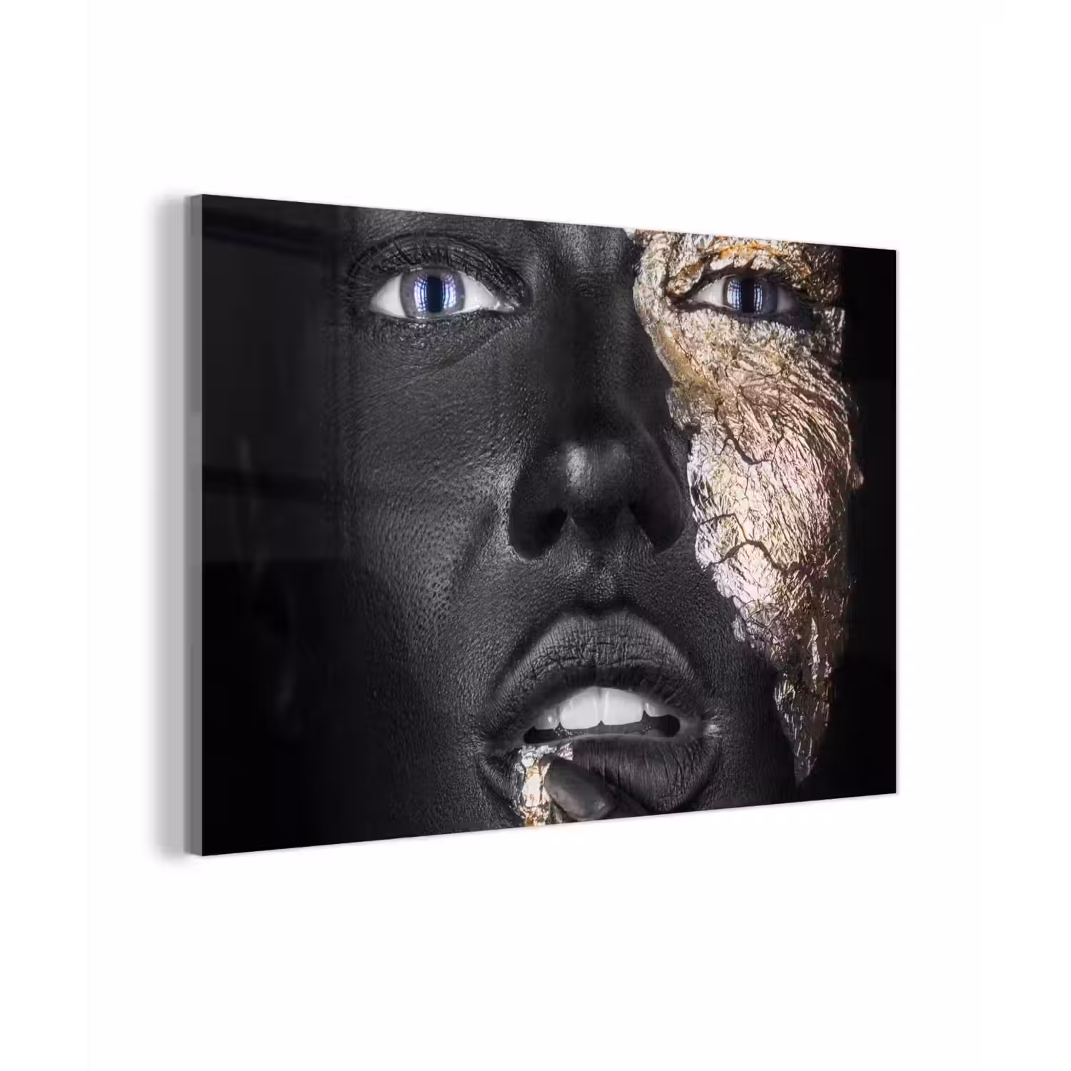 Vrouw - Bladgoud - Zwart - Huid - Luxe plexiglas 5mm klein -sfeer1