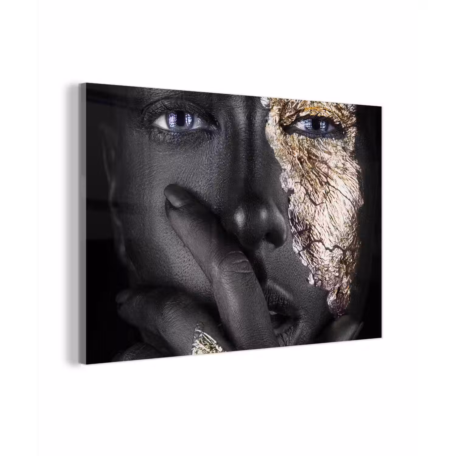 Vrouw - Goud - Zwart - Schmink - Luxe plexiglas 5mm klein -sfeer1