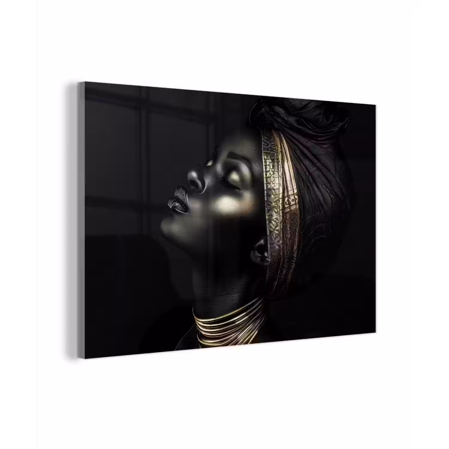 Vrouw - Zwart - Goud - Sieraden plexiglas 5mm klein -zzzproduct_nieuw