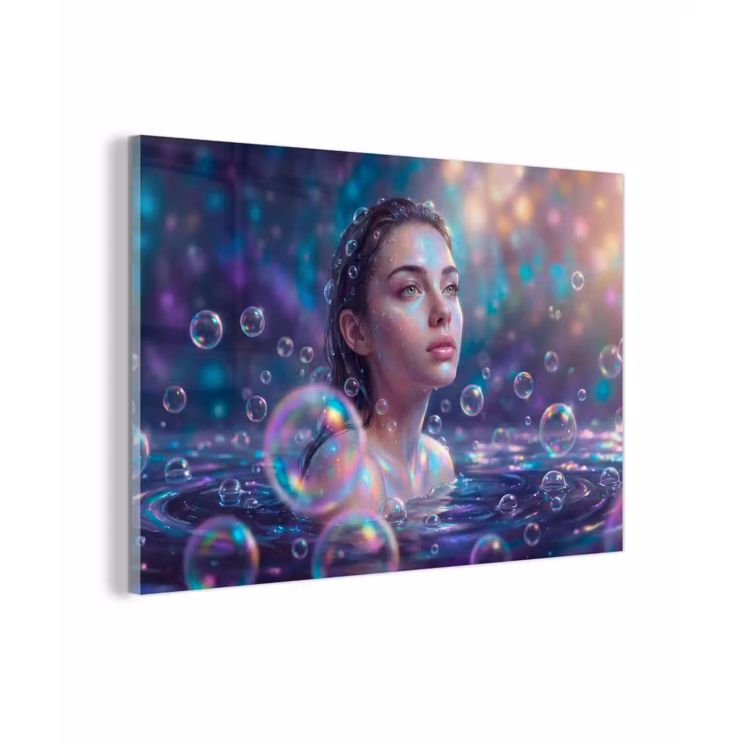 Vrouw - Water - Portret - Kleurrijk - Modern plexiglas 5mm klein -zzzproduct_nieuw