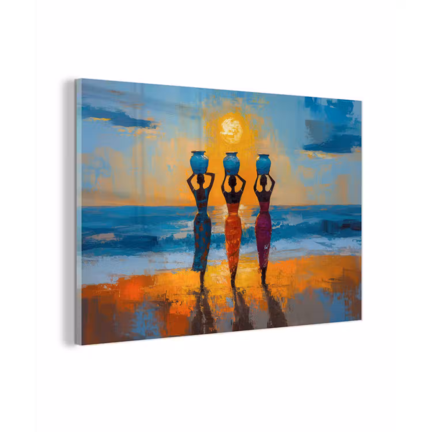 Vrouwen - Strand - Zondsondergang plexiglas 5mm klein -zzzproduct_nieuw