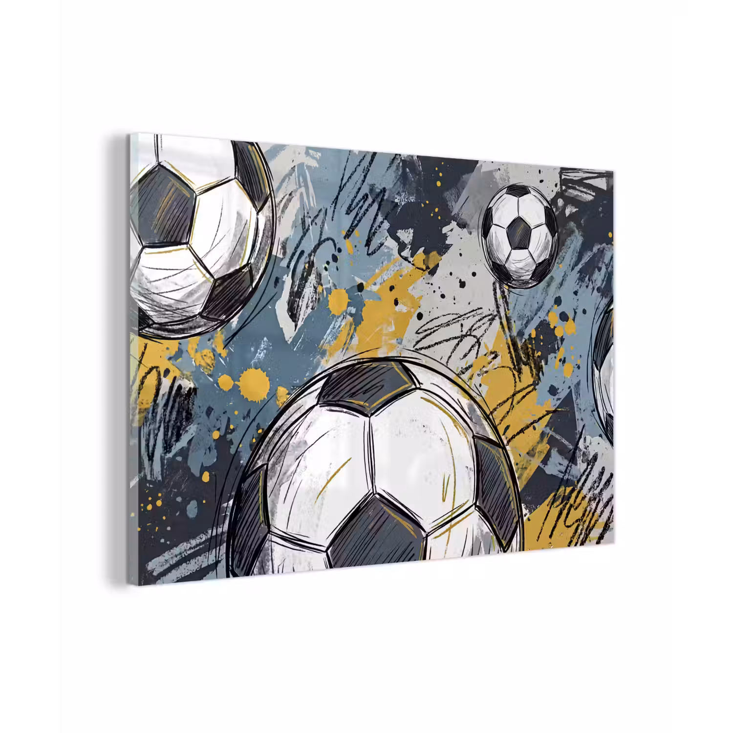 Voetbal - Abstract - Sport - Kleurrijk plexiglas 5mm klein -zzzproduct_nieuw