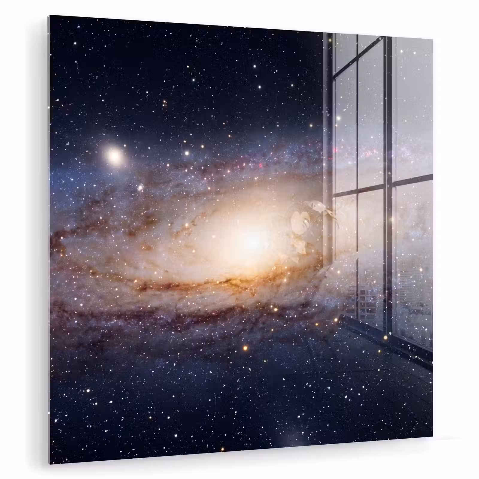 Glasbild - Galaxie – Weltraum – Kosmos - Sterrenstelsel - Ruimte - Kosmos plexiglas 5mm klein