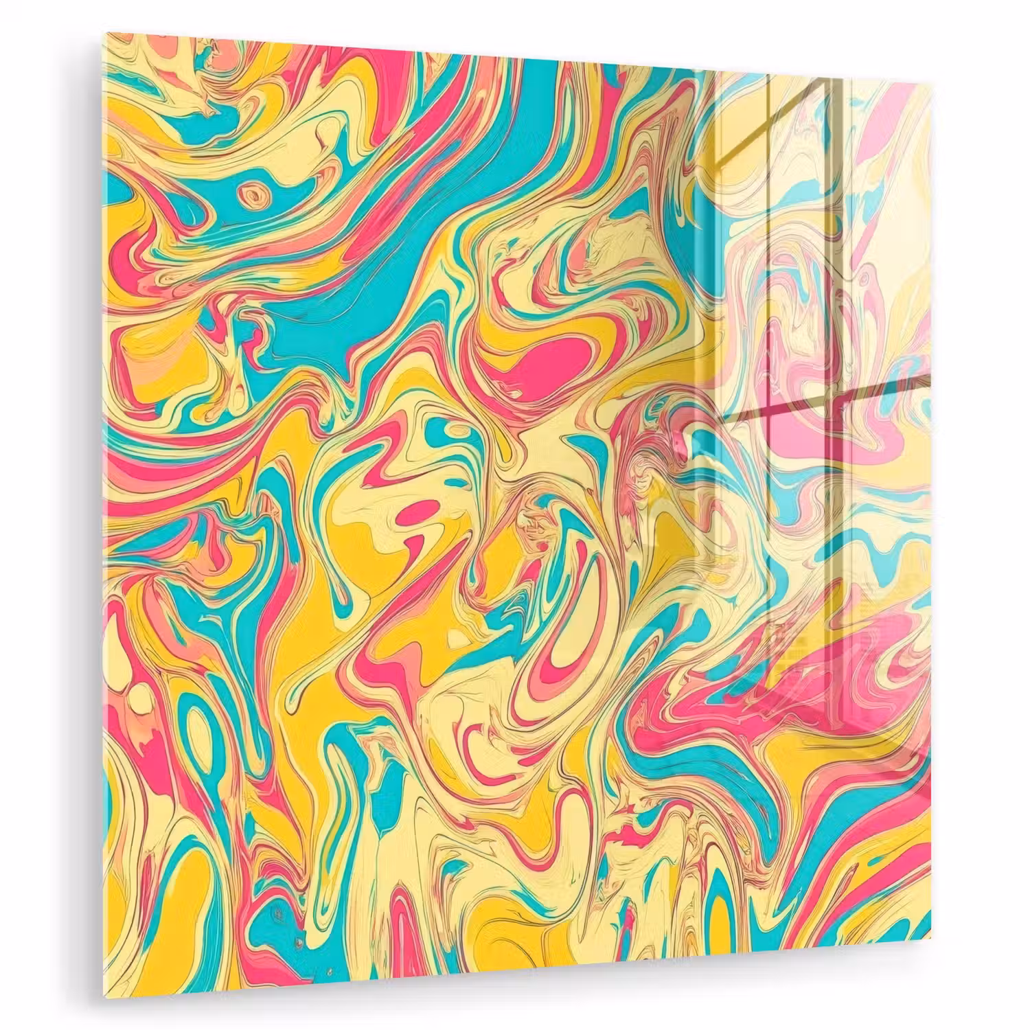 Geel - Roze - Blauw - Retro plexiglas 5mm klein -zzzproduct_nieuw