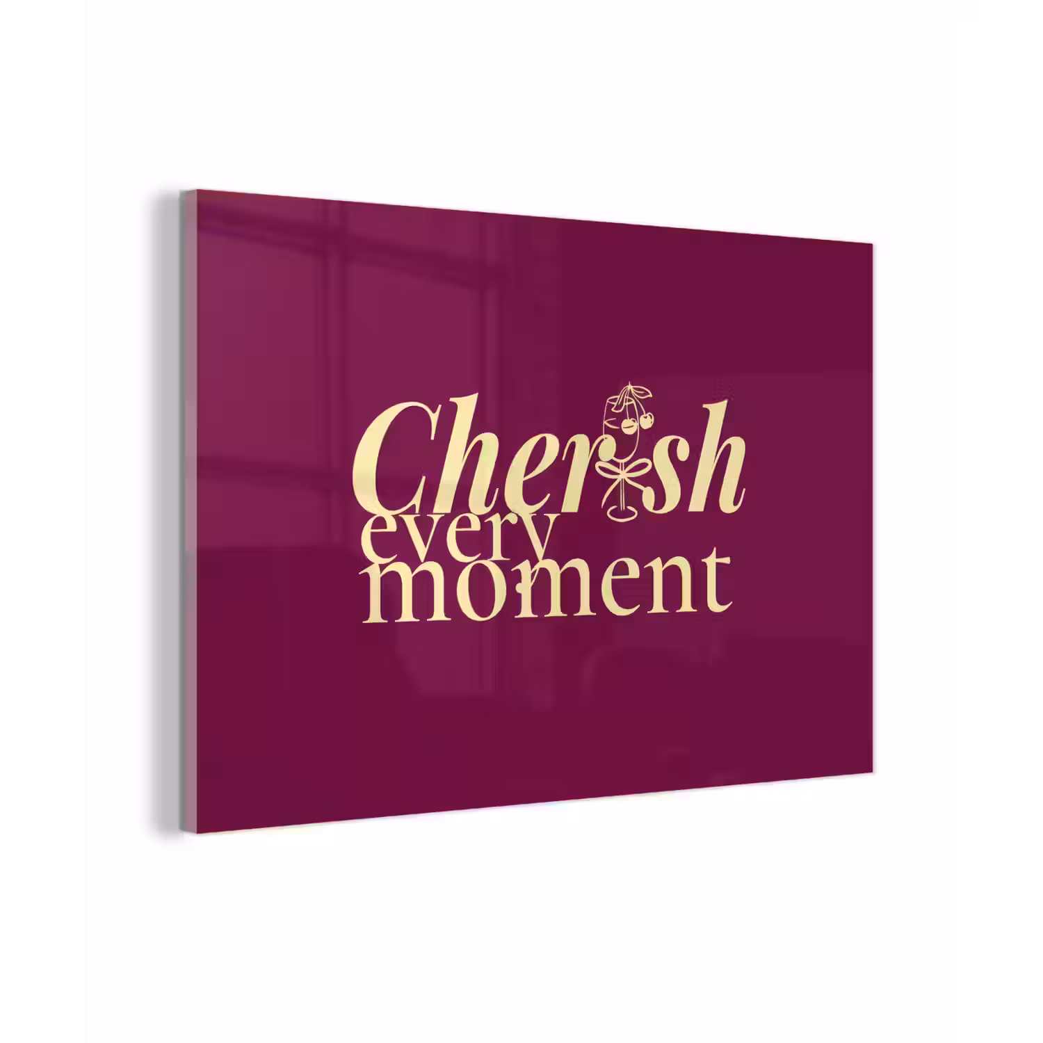 Cherish every moment - Cocktailglas - Bordeaux plexiglas 5mm klein -zzzproduct_nieuw