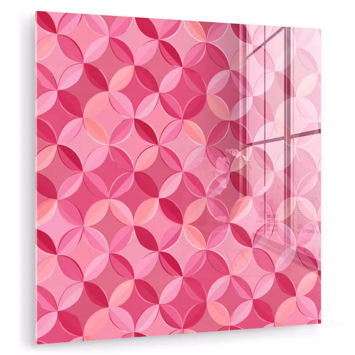 Geometrisch - Mozaïek - Modern - Roze plexiglas 5mm klein 11 -zzzproduct_nieuw