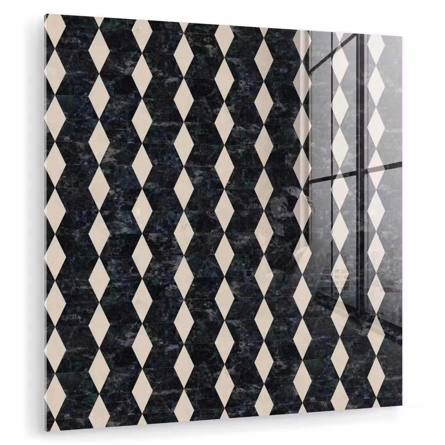 Geometrisch - Patroon - Marmer - Groen plexiglas 5mm klein 11 -zzzproduct_nieuw