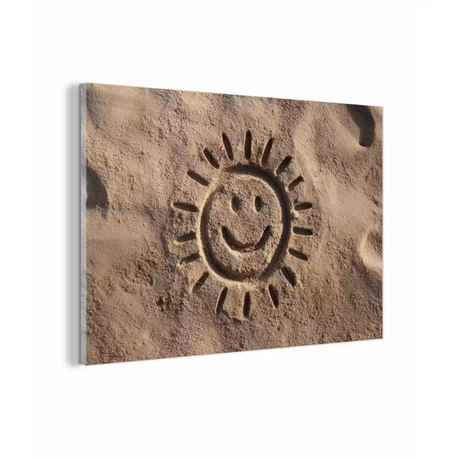 Gezichtje - Zon - Zand - Getekend plexiglas 5mm klein -zzzproduct_nieuw