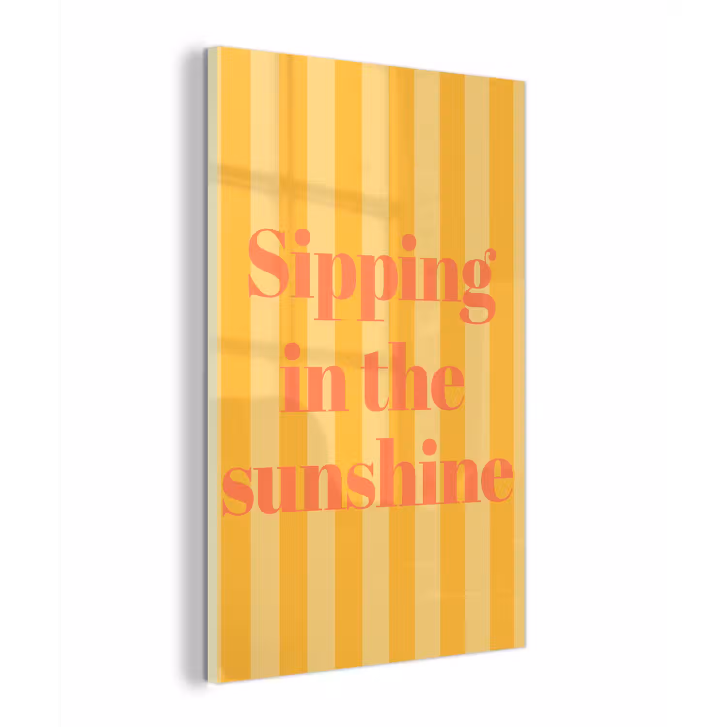 Gestreept - Geel - Sunshine - Letters plexiglas 5mm klein -z3d