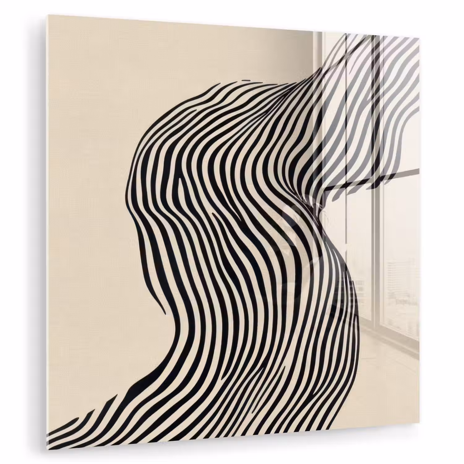 Golvend - Lijnen - Abstract - Silhouet plexiglas 5mm klein -zzzproduct_nieuw