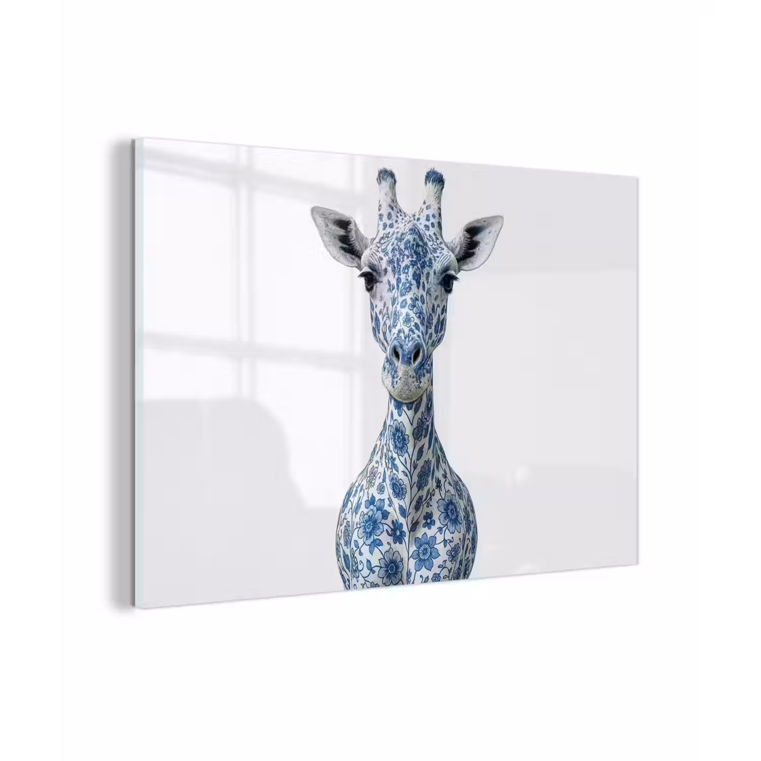 Giraffe - Delfts blauw - Dieren - Minimalistisch plexiglas 5mm klein -zzzproduct_nieuw