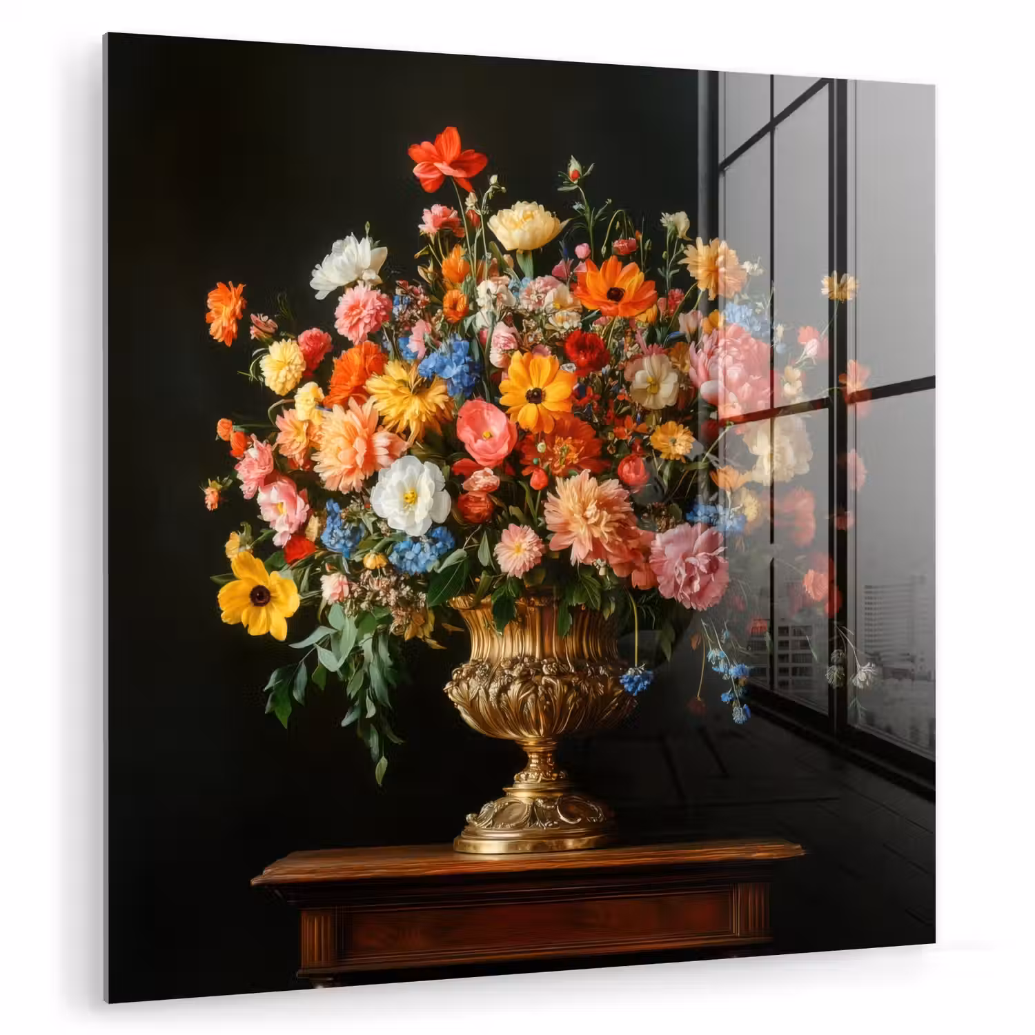 Goud - Bloemen - Kleuren - Vaas plexiglas 5mm klein -zzzproduct_nieuw
