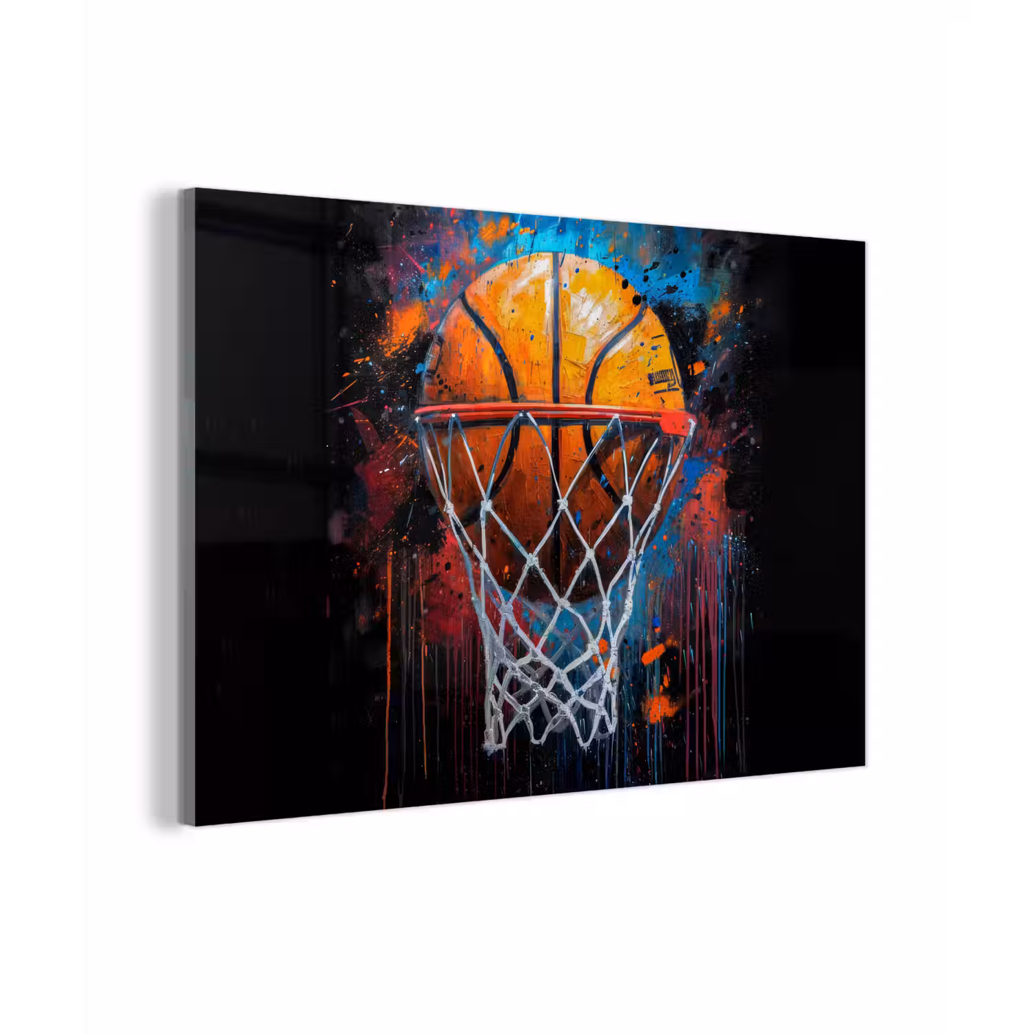 Graffiti - Basketbal - Sport - Zwart - Street art plexiglas 5mm klein -zzzproduct_nieuw