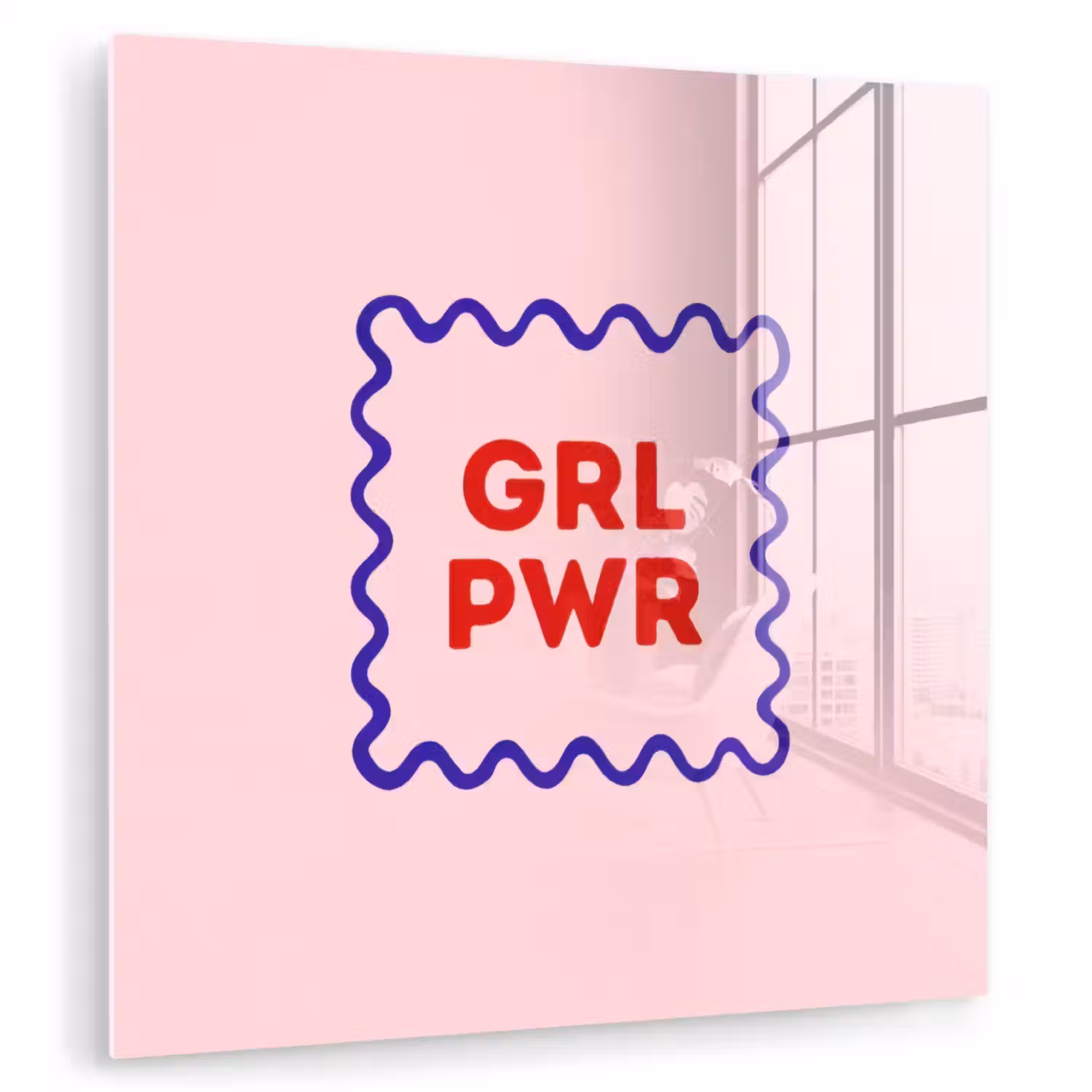 Grl pwr - Roze - Kader plexiglas 5mm klein -zzzproduct_nieuw