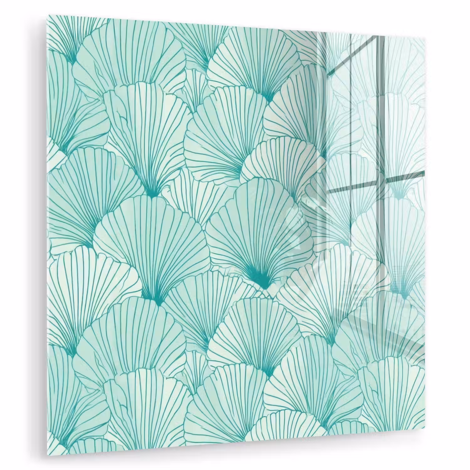 Groen - Wit - Ginko - Getekend - Textuur plexiglas 5mm klein 11 -zzzproduct_nieuw