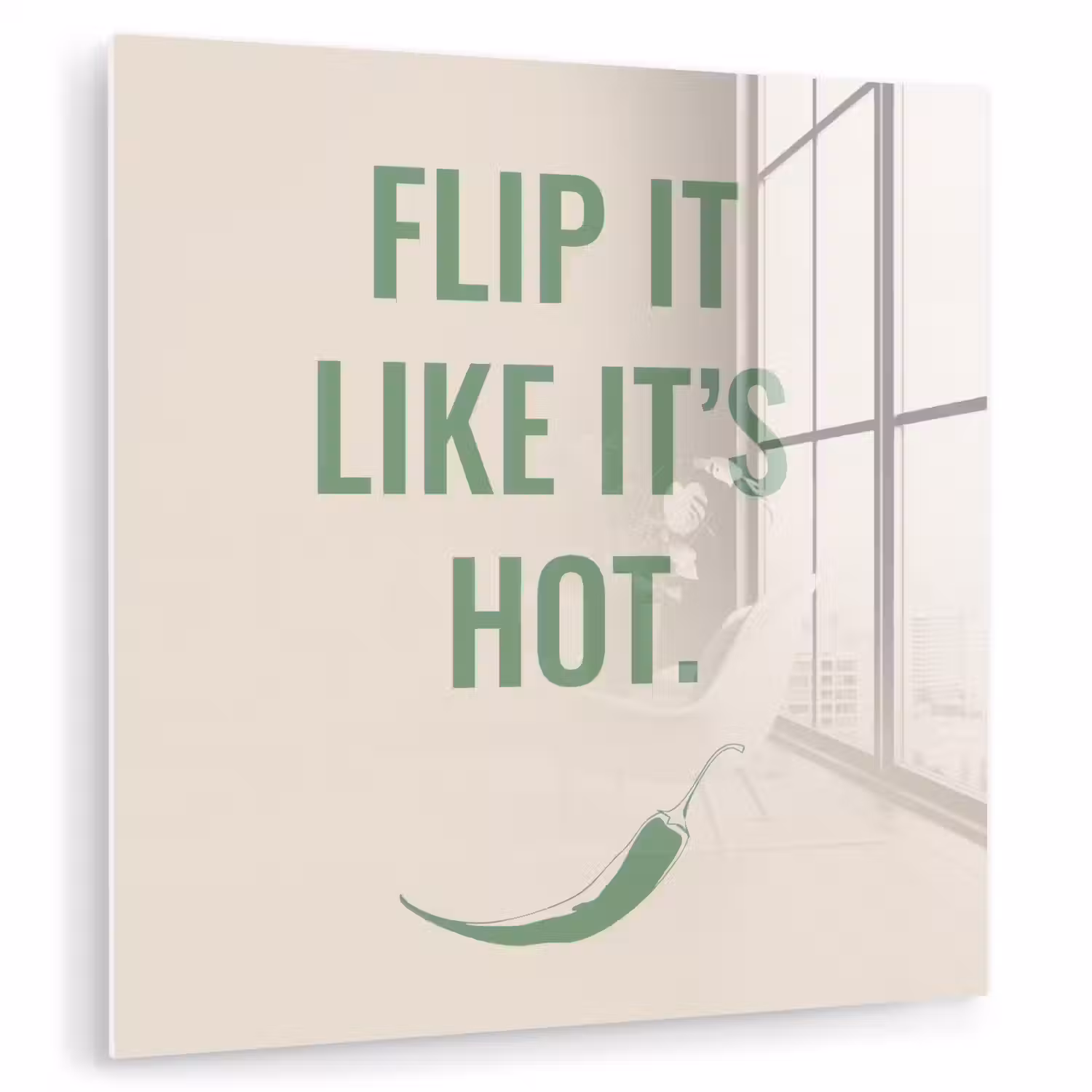 Groen - Quote - Zomer - Chilipeper plexiglas 5mm klein -zzzproduct_nieuw