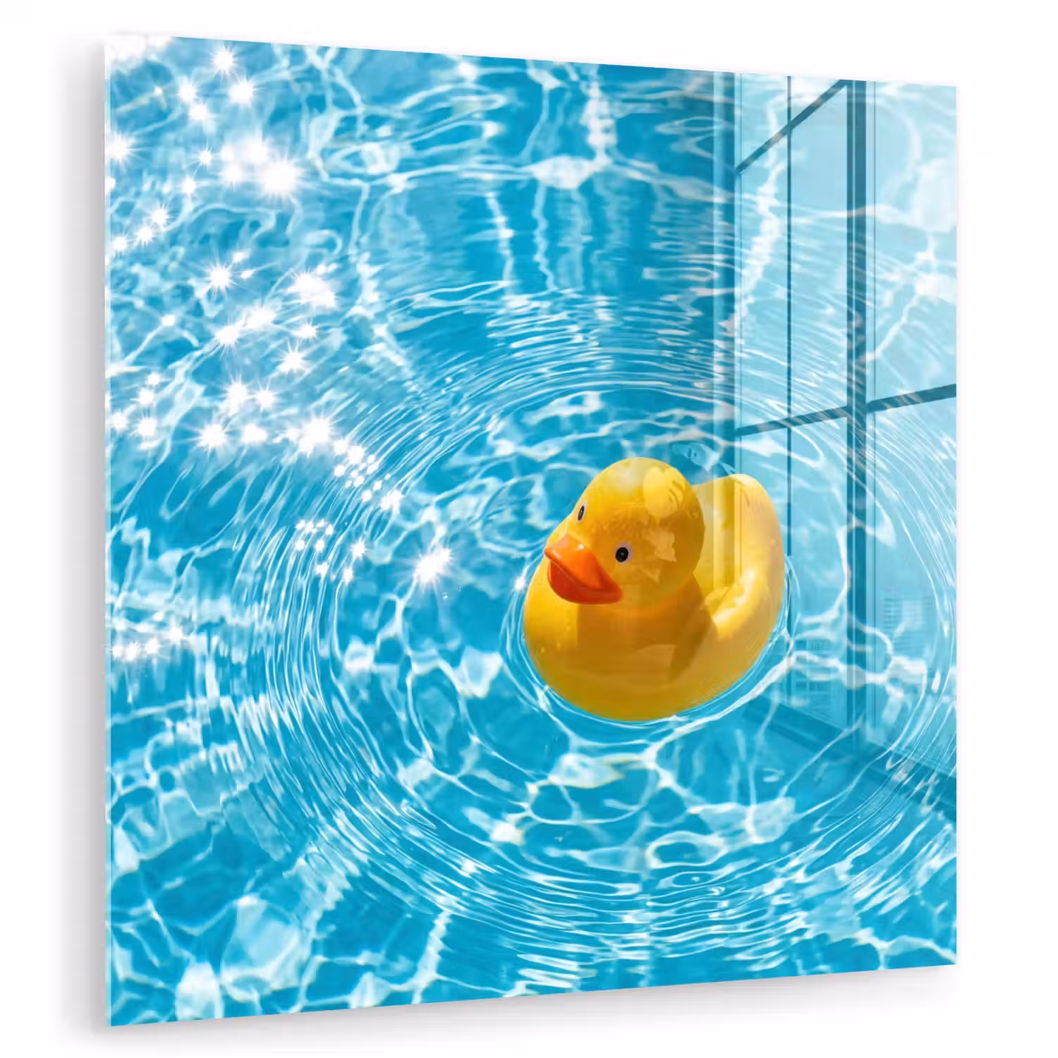 Badeend - Dobberen - Blauw plexiglas 5mm klein -zzzproduct_nieuw