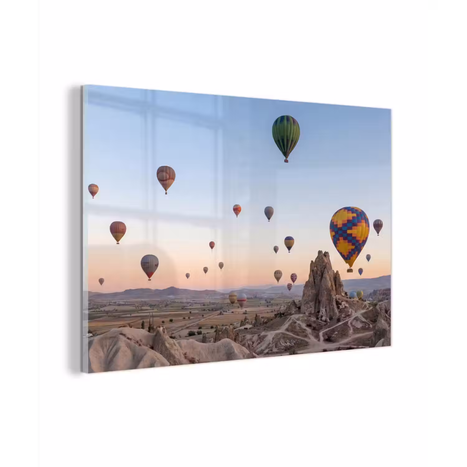 Luchtballonnen - Rotsen - Zonsopgang plexiglas 5mm klein -zzzproduct_nieuw