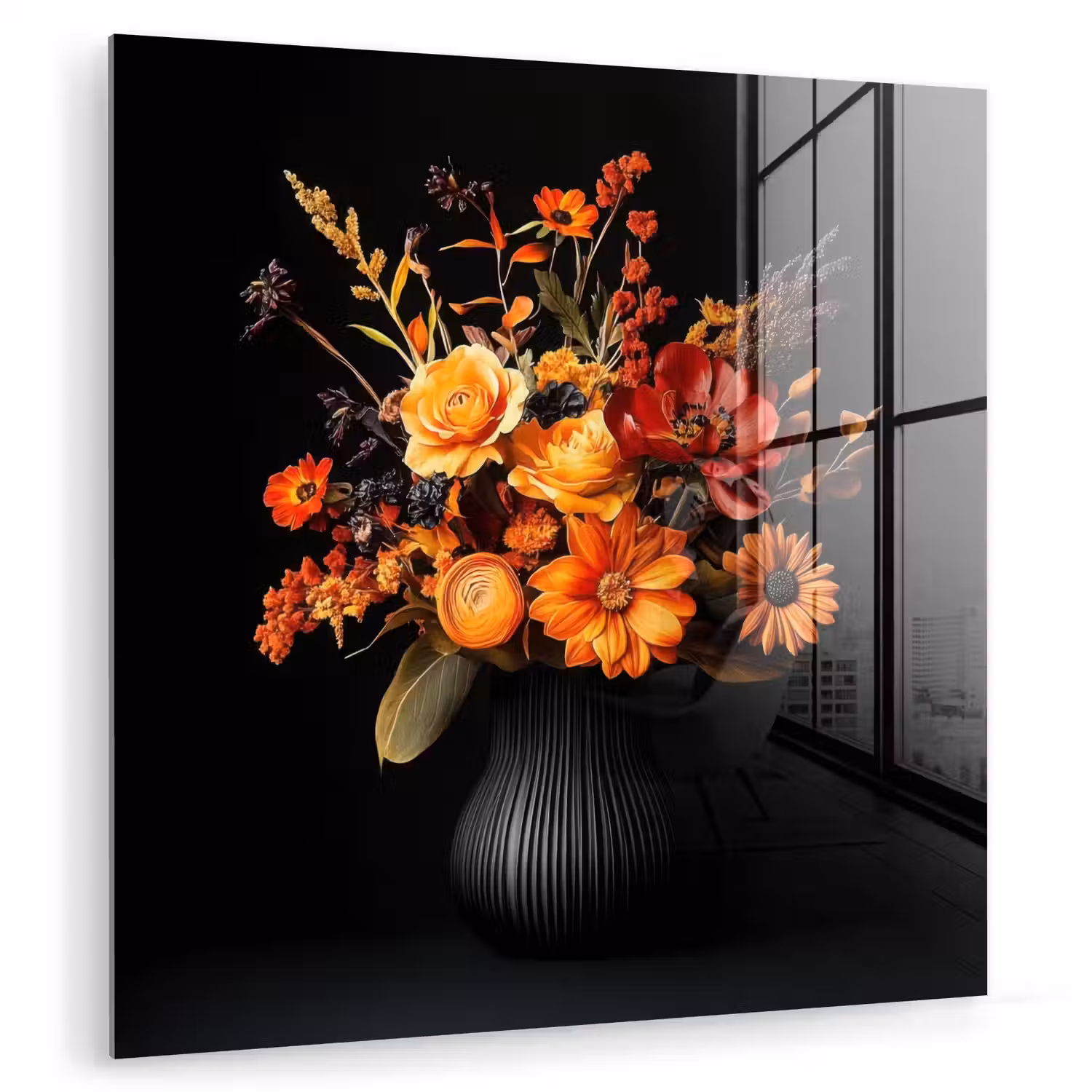 Herfst - Boeket - Oranje plexiglas 5mm klein -zzzproduct_nieuw