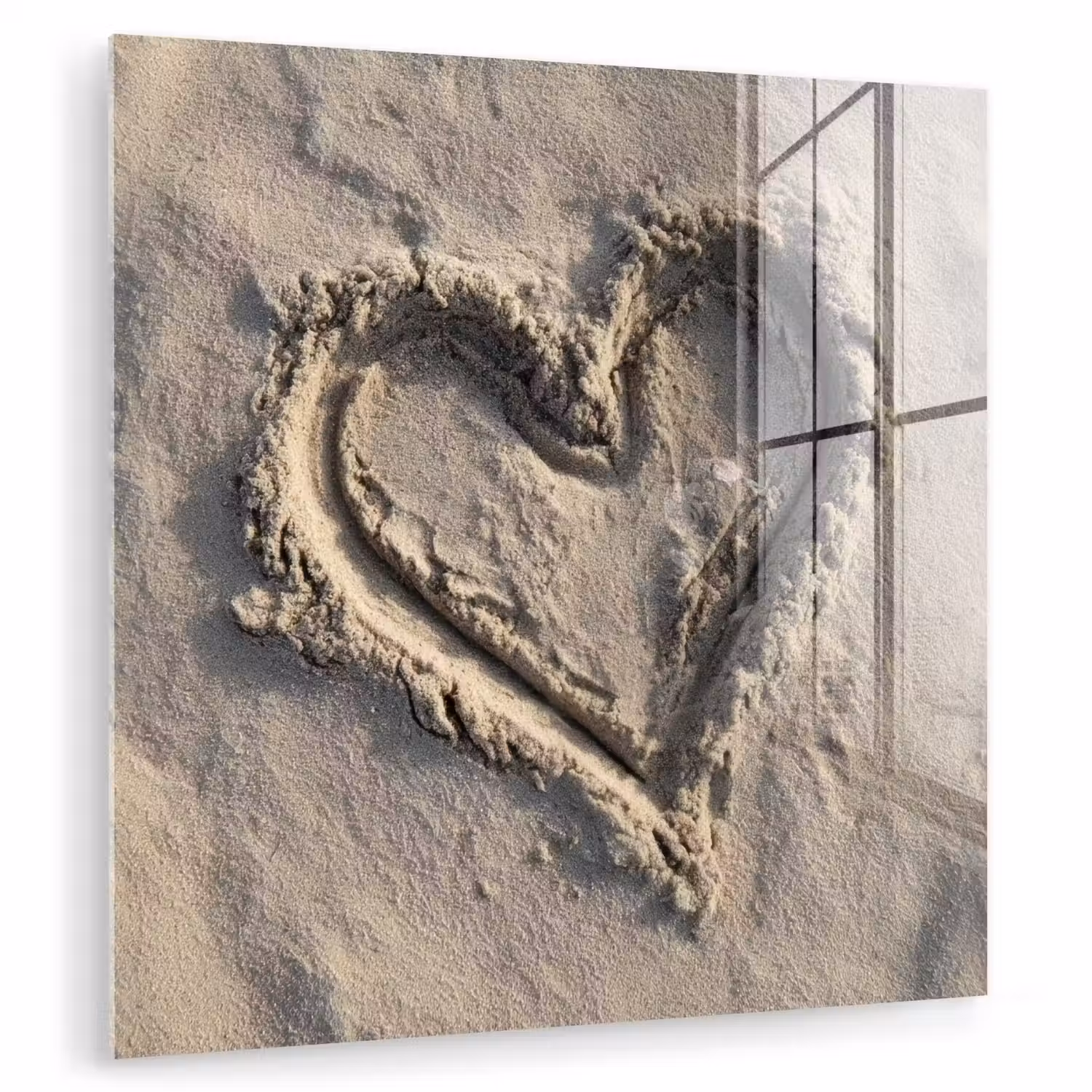 Hartvorm - Getekend - Beige - Zand plexiglas 5mm klein -zzzproduct_nieuw