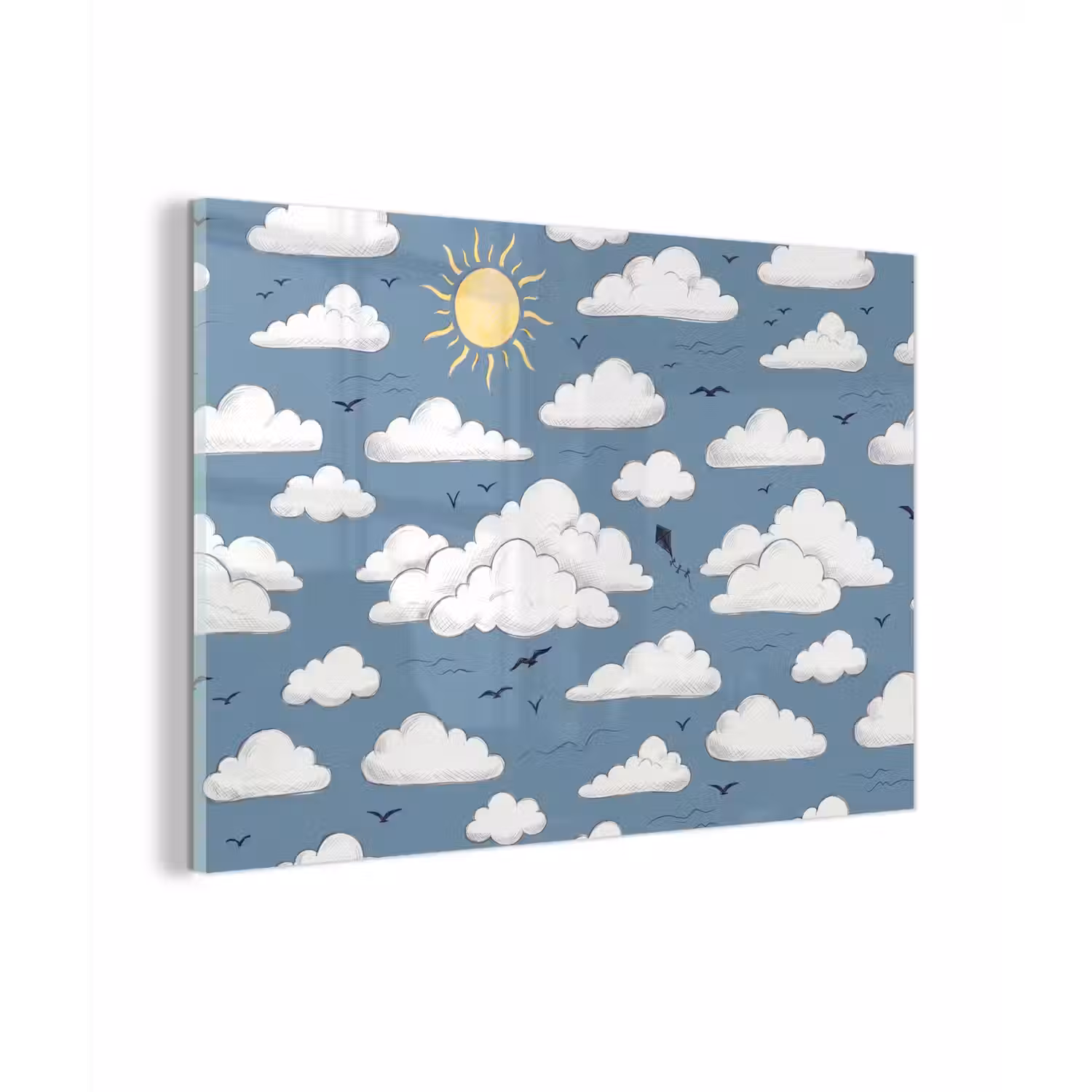 Lucht - Zon - Wolken - Natuur - Blauw plexiglas 5mm klein -zzzproduct_nieuw