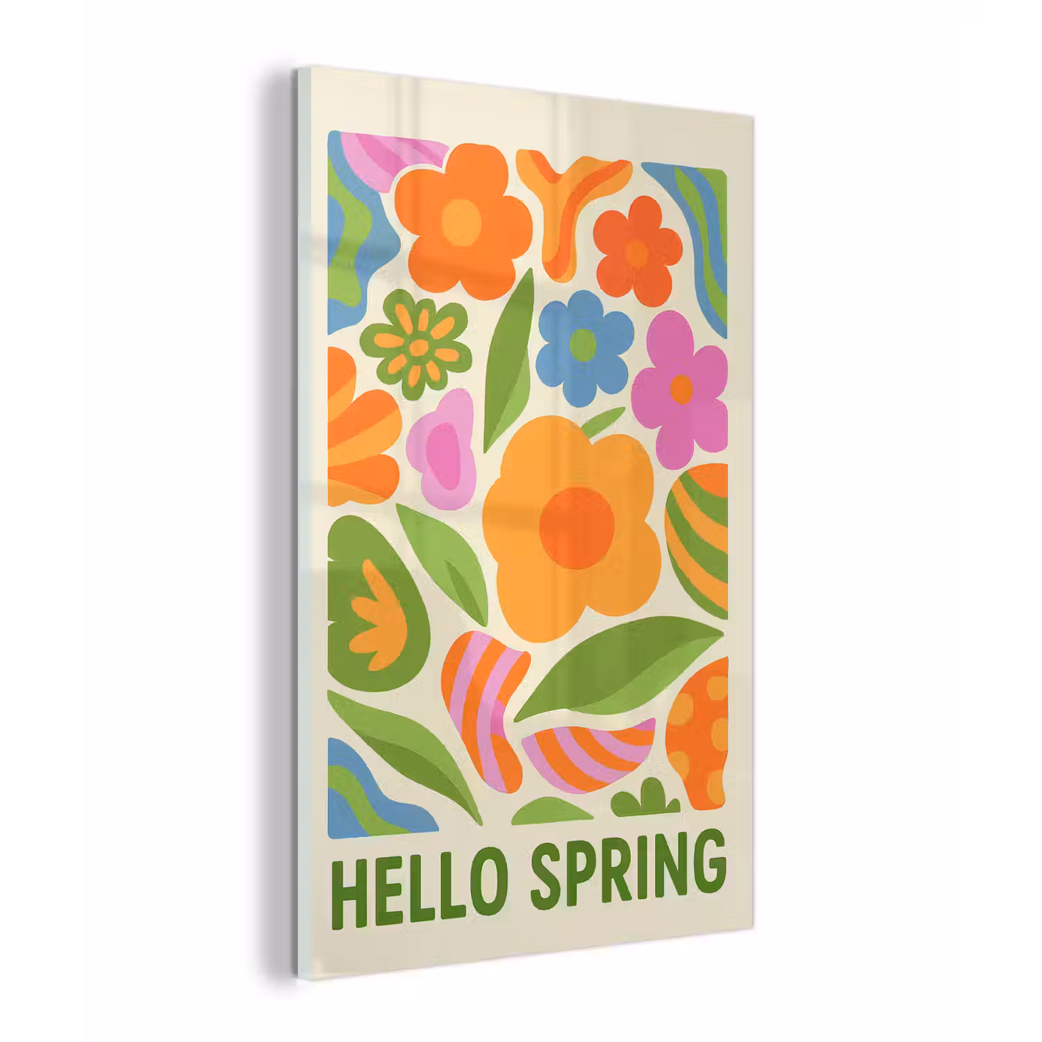 Illustratie - Bloemen - Quote - Kleurrijk plexiglas 5mm klein -z3d