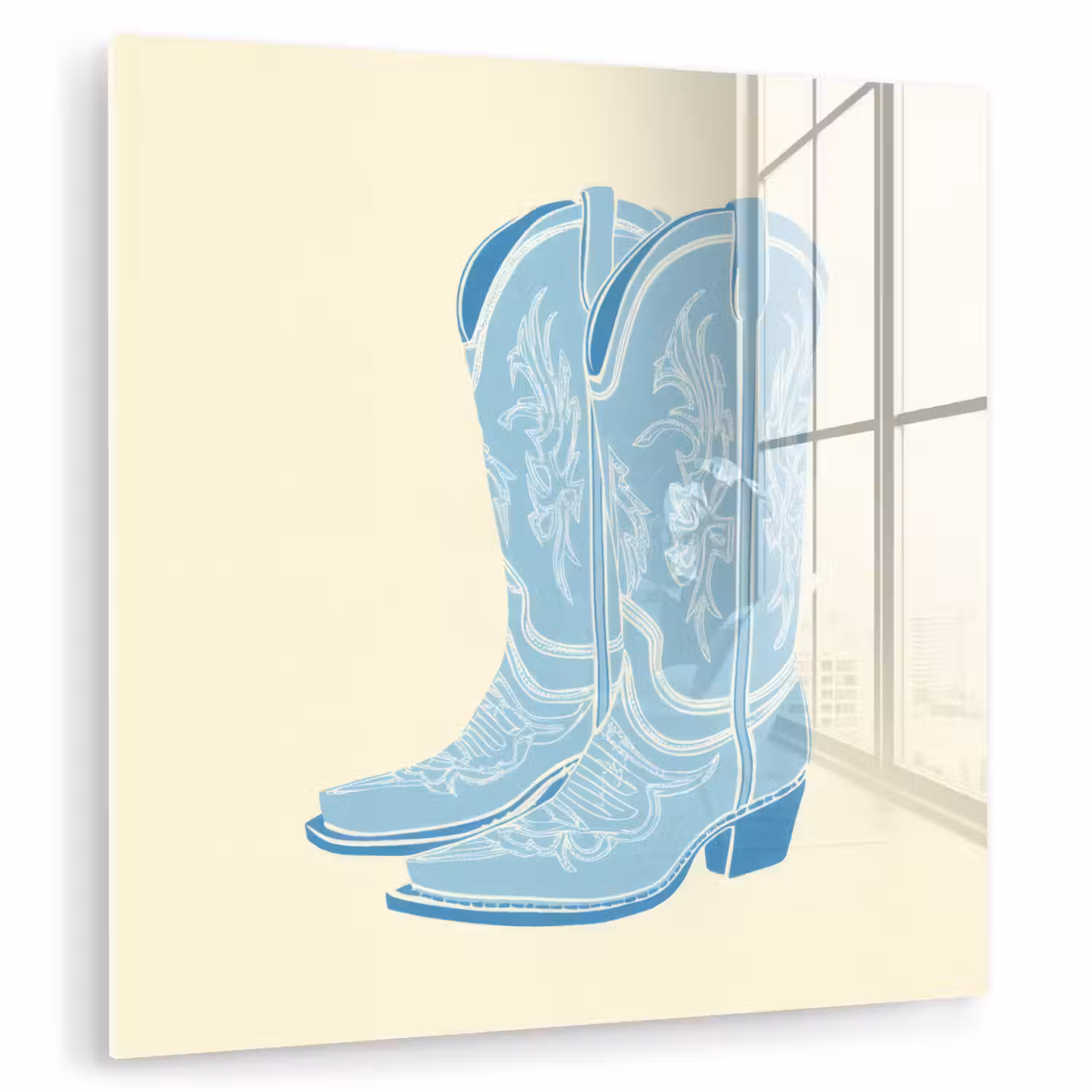 Illustratie - Cowboylaarzen - Patroon plexiglas 5mm klein -zzzproduct_nieuw