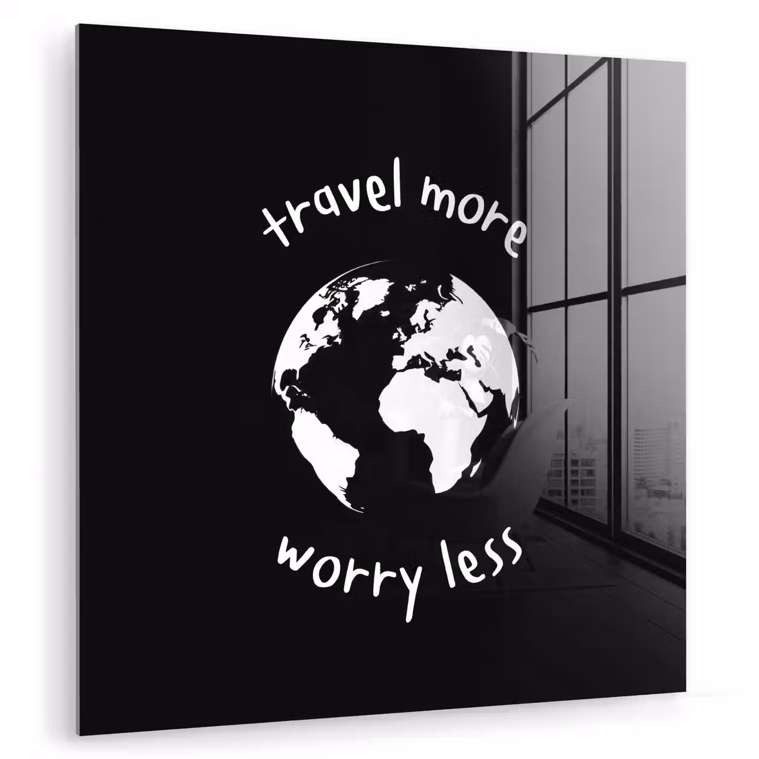 Illustratie - Zwart - Planeet - Quote plexiglas 5mm klein -zzzproduct_nieuw