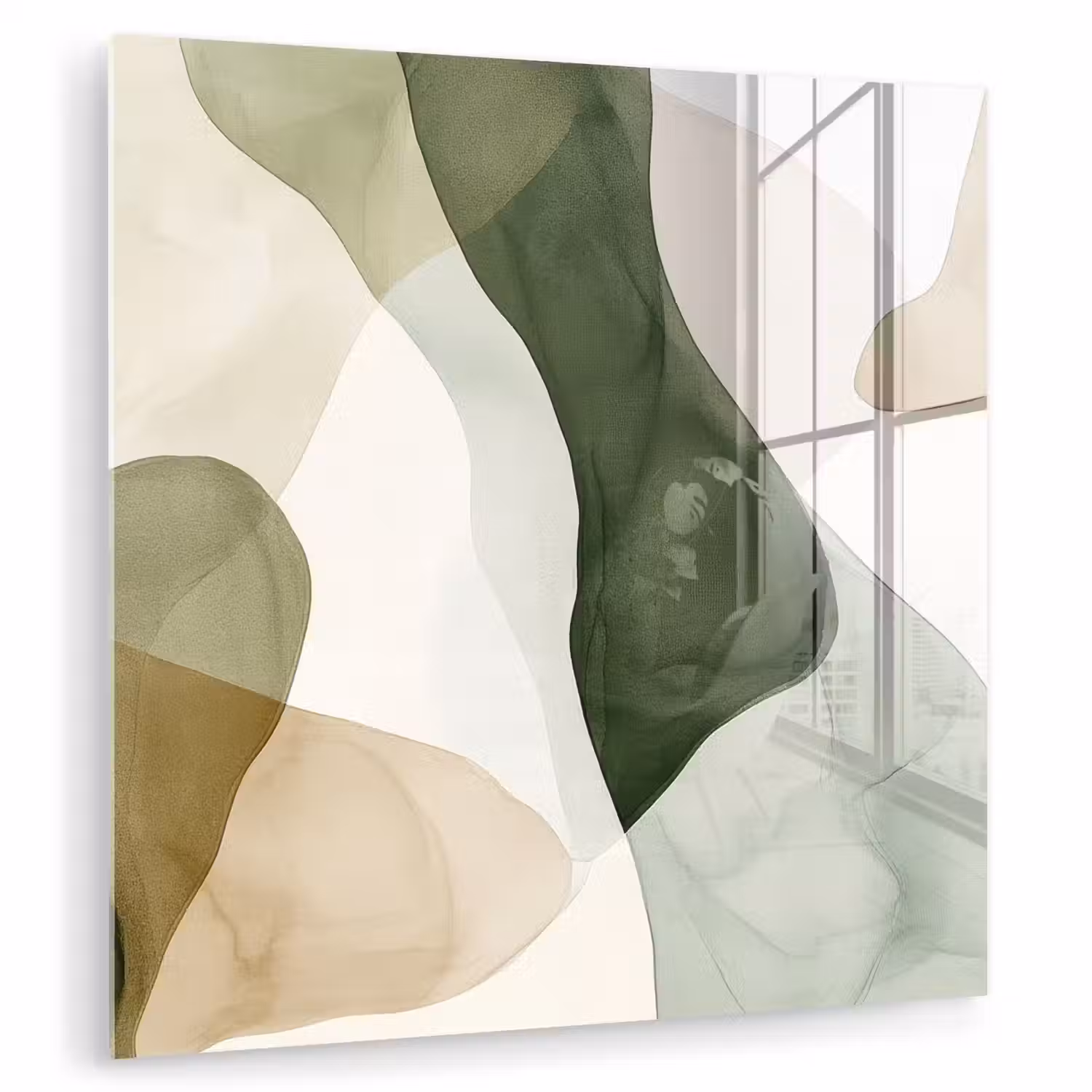 Japandi - Abstract - Groen plexiglas 5mm klein -zzzproduct_nieuw