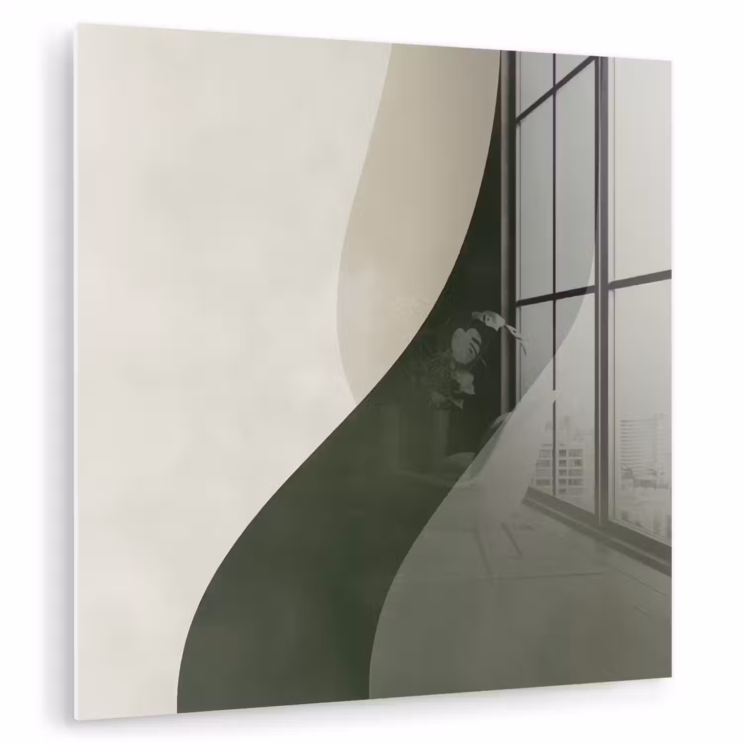 Japandi - Groen - Abstract - Modern plexiglas 5mm klein -zzzproduct_nieuw