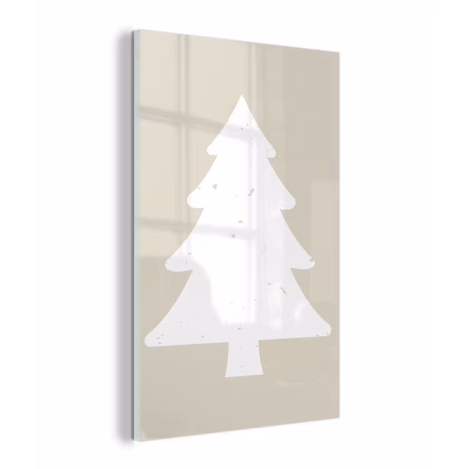 Japandi - Kerstboom - Beige - Kerstversiering plexiglas 5mm klein -z3d