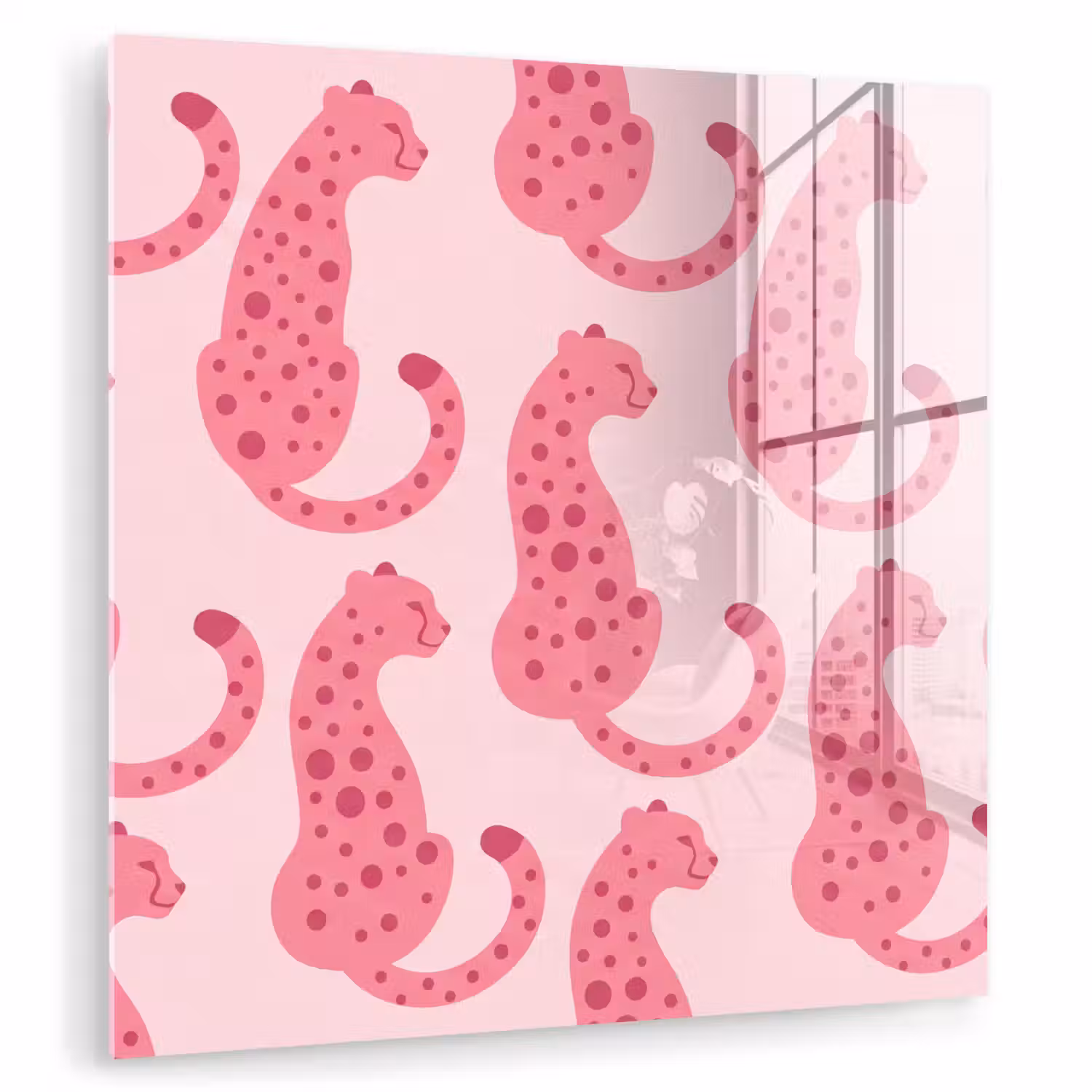 Kat - Gevlekt - Dieren - Patroon - Roze plexiglas 5mm klein -zzzproduct_nieuw