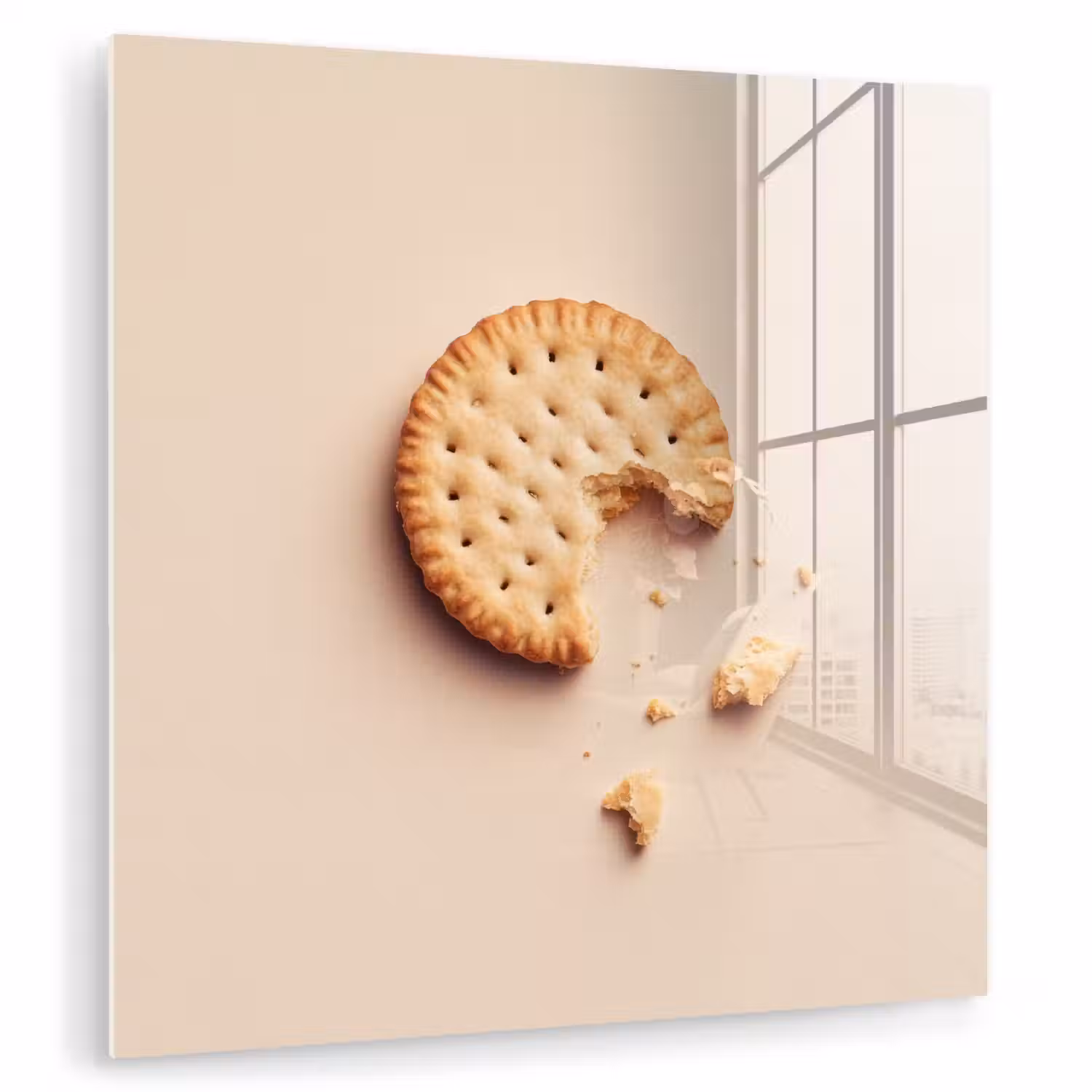 Koekje - Kruimels - beige plexiglas 5mm klein -zzzproduct_nieuw
